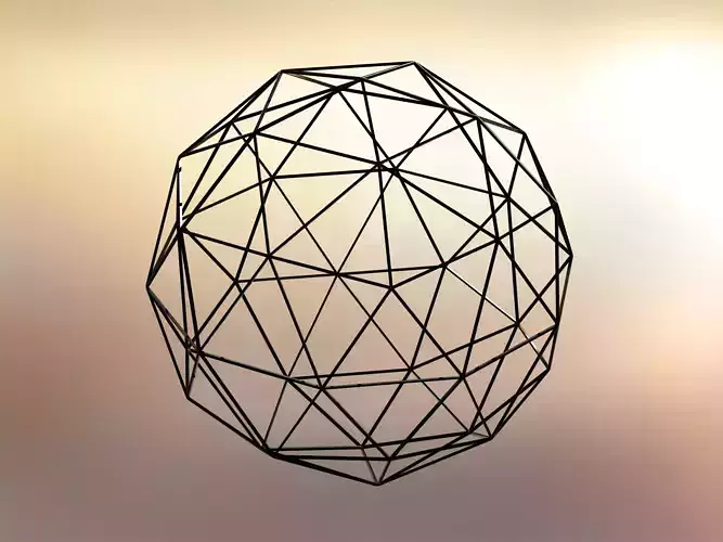 Wireframe Shape Geodesic Polyhedron Sphere
