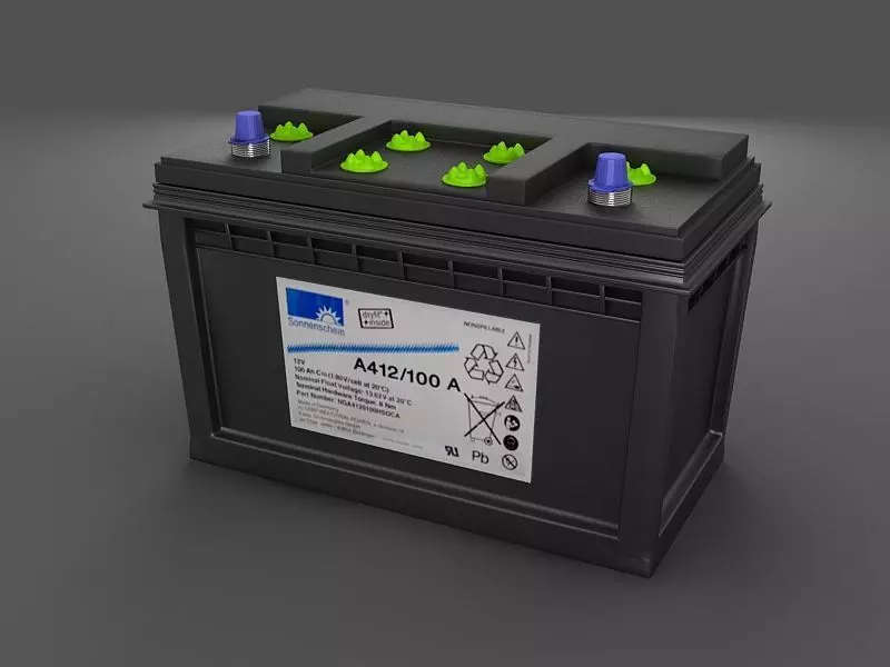 Lead-acid battery storage battery lithium battery 3D model_0