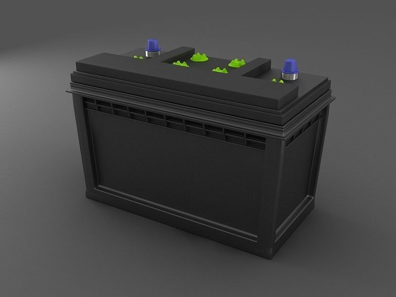 Lead-acid battery storage battery lithium battery 3D model_2