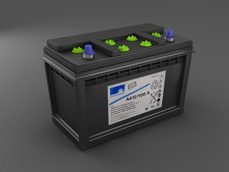 Lead-acid battery storage battery lithium battery 3D model_1