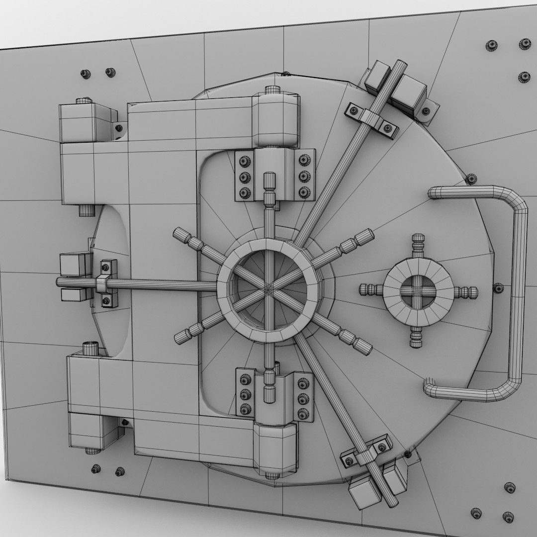 Vault metal safe 3D model_5