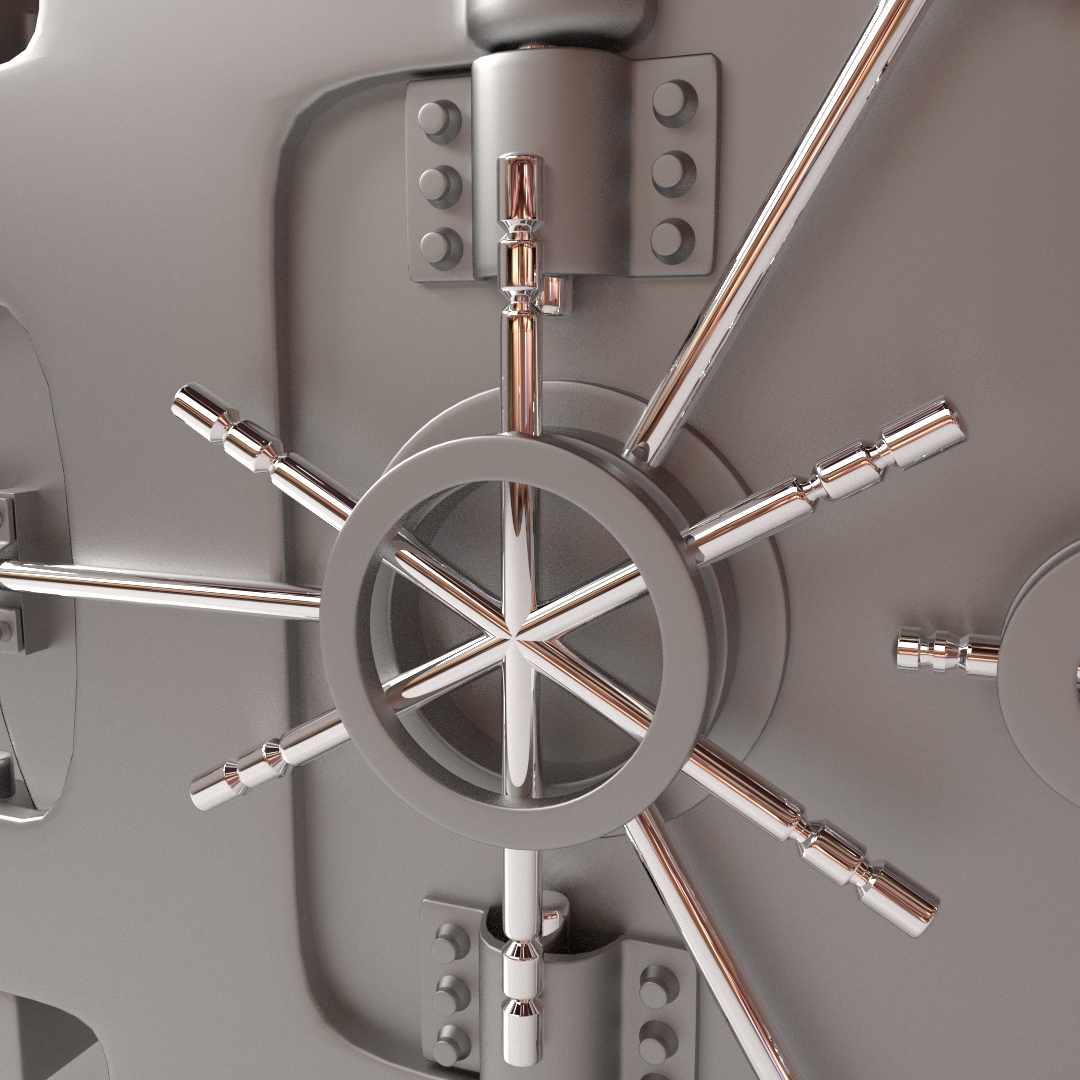 Vault metal safe 3D model_3
