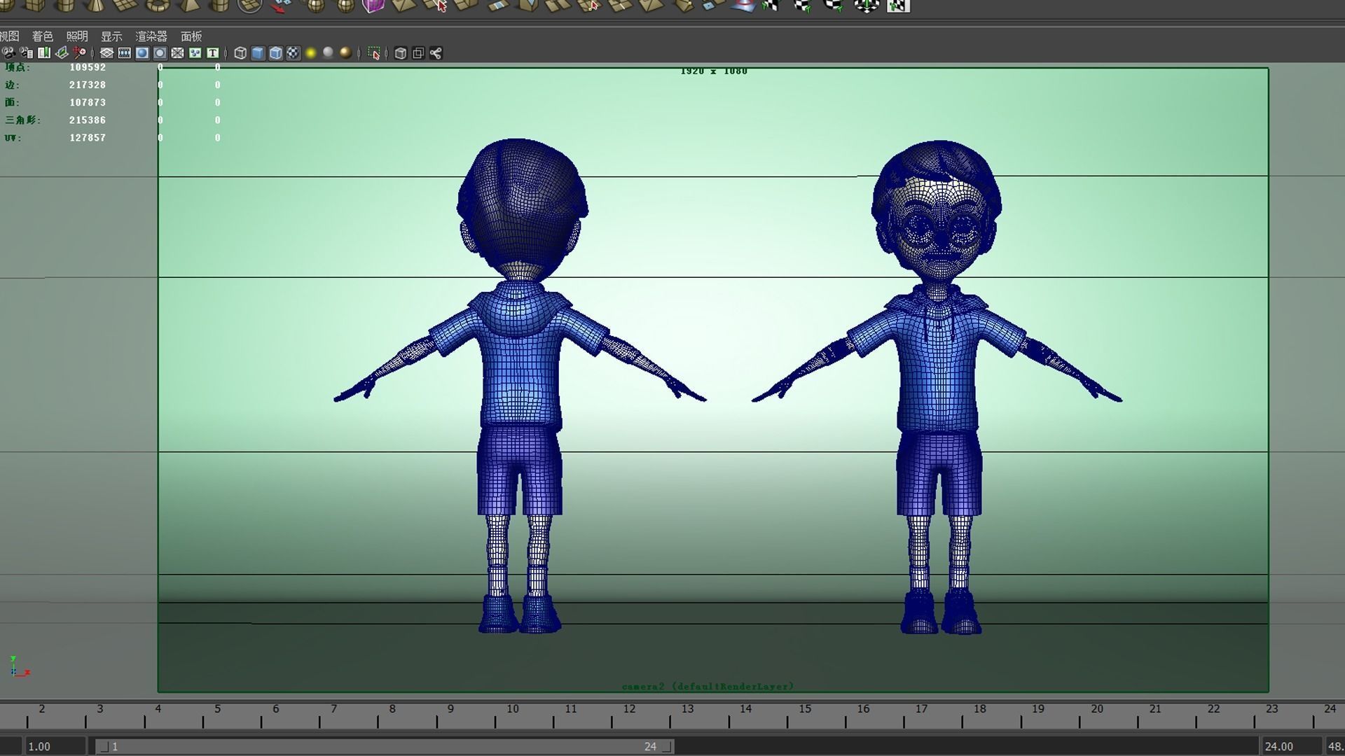 Animated characters schoolchildren little boys 3D model_5