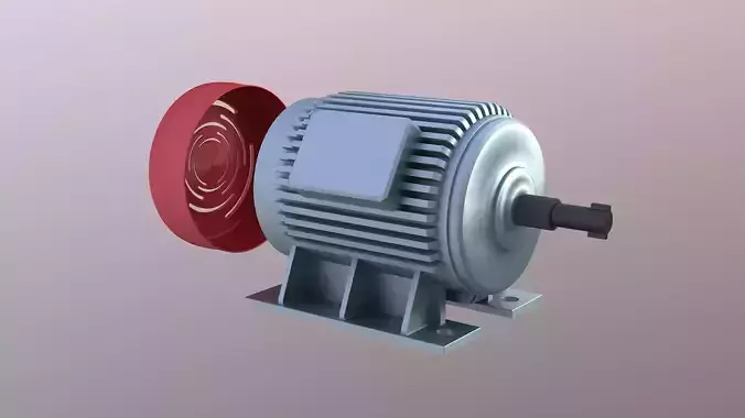 Engine generator  steam wind turbine Motor 3D model