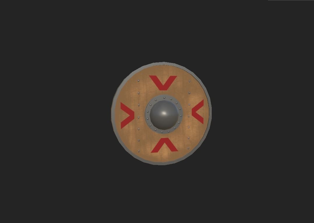 Stylized Shields Low-poly 3D model_1