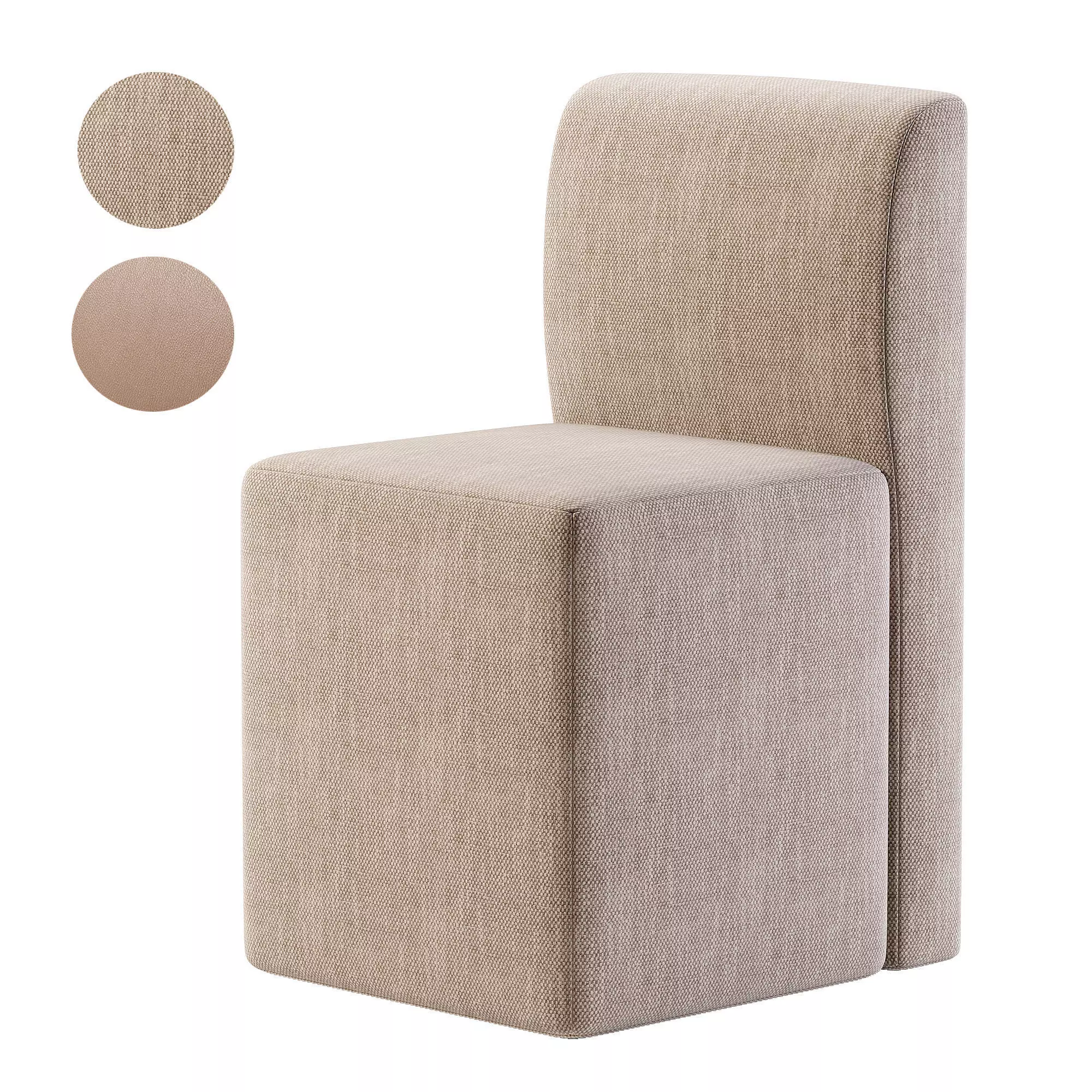 Mendy Upholstered Parsons Chair Low-poly 3D model