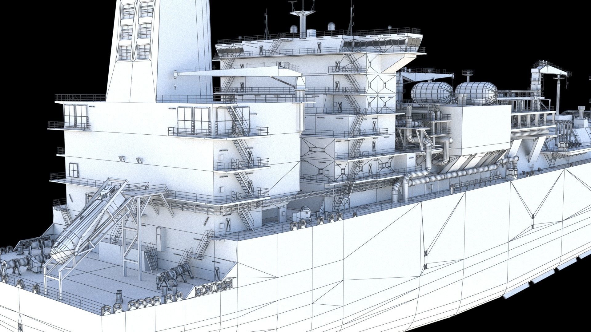 LNG terminal  FSRU 3D model_32