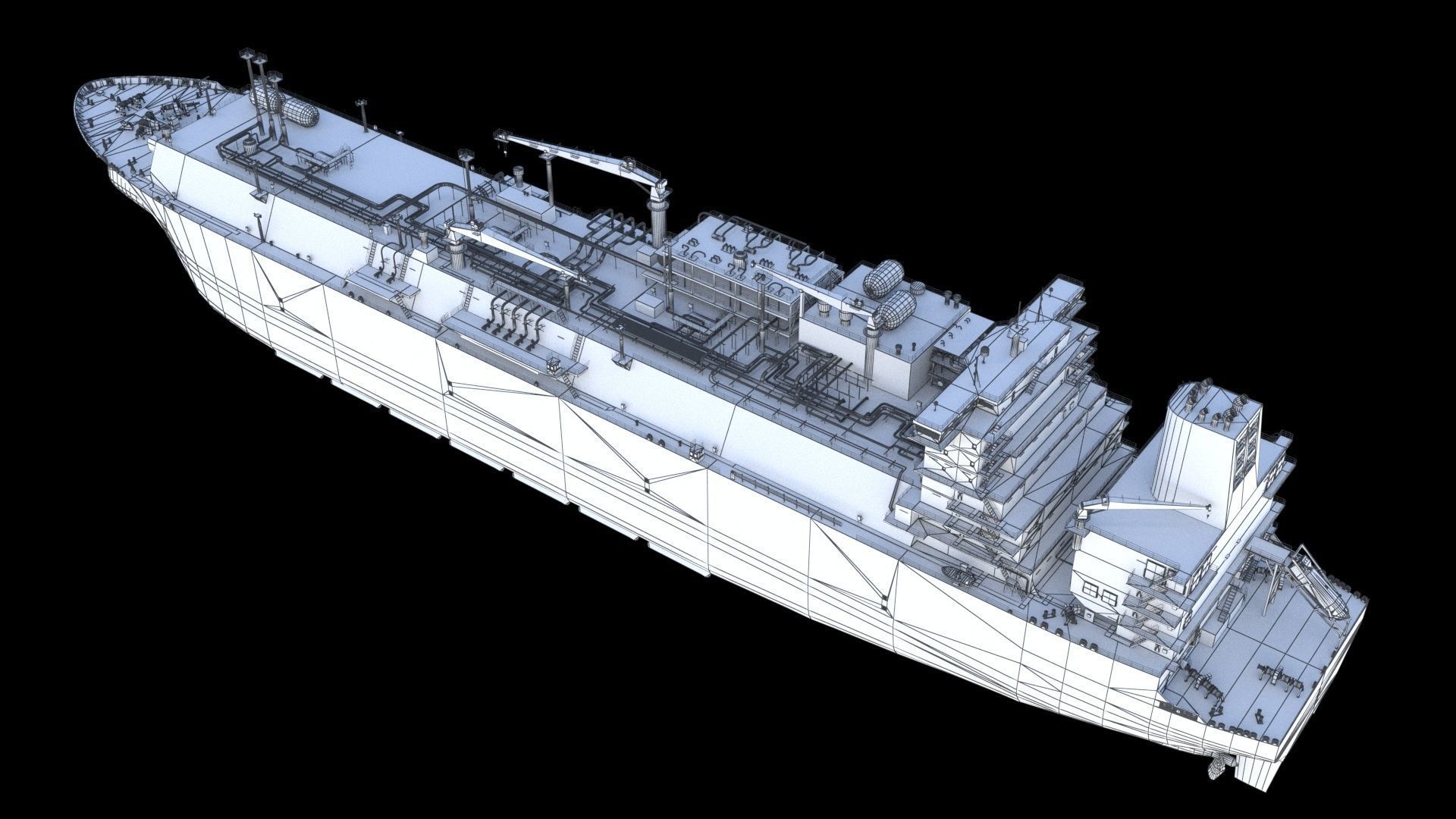 LNG terminal  FSRU 3D model_29
