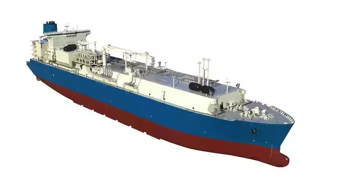 LNG terminal  FSRU 3D model