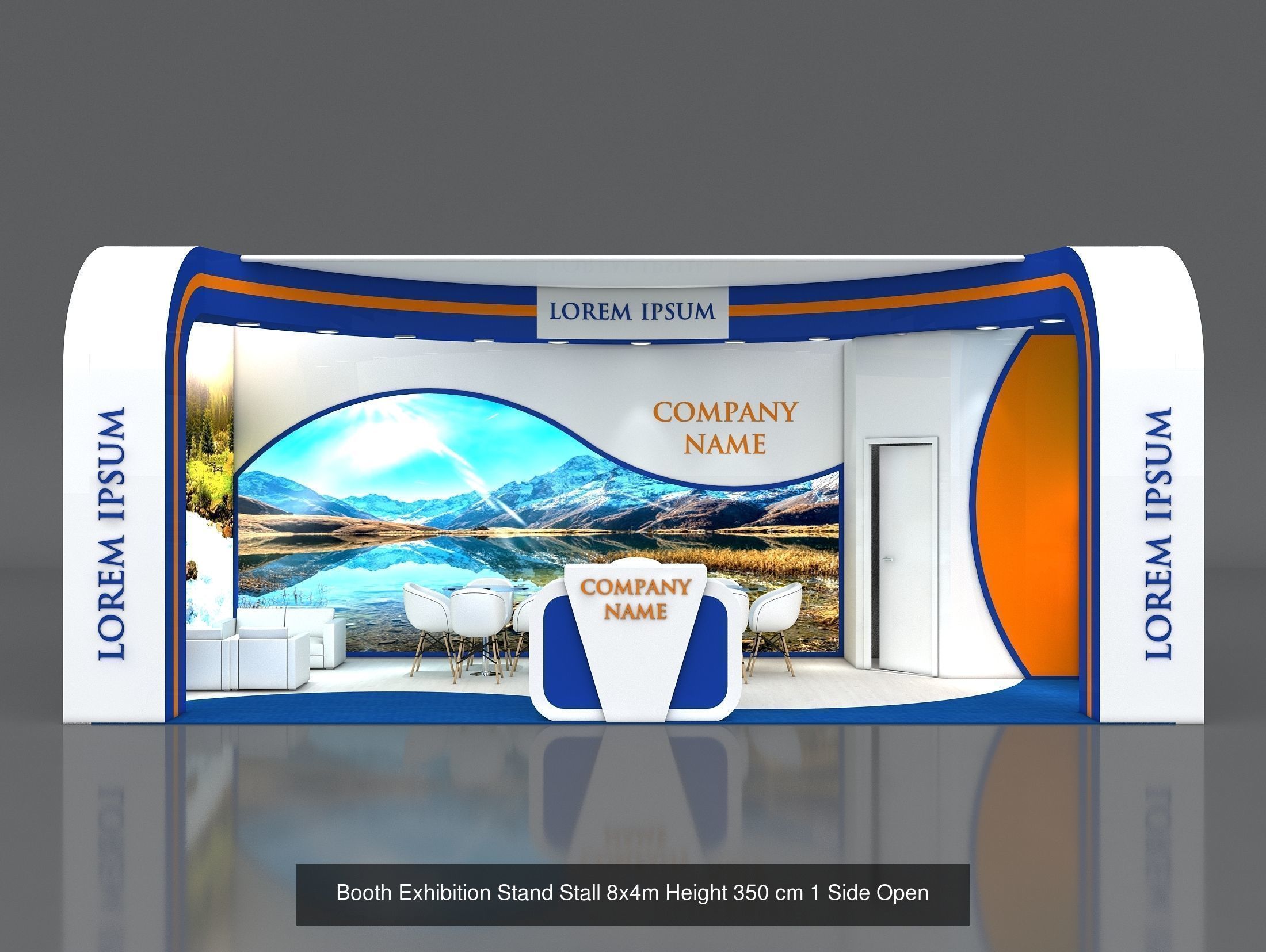 50 Exhibition Stand Stall Booth 50 3D model  3D Model Collection_54