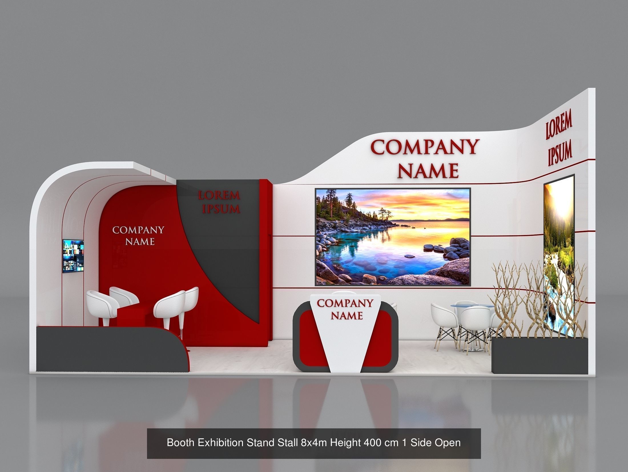 50 Exhibition Stand Stall Booth 50 3D model  3D Model Collection_53