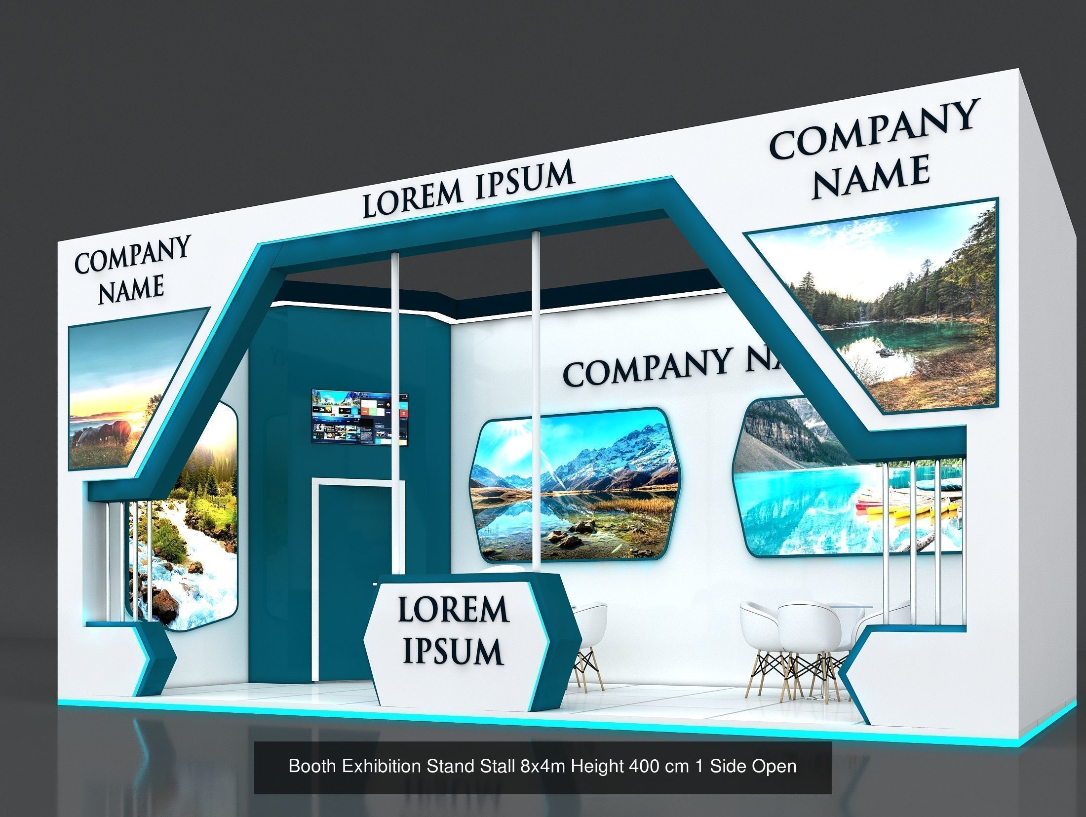 50 Exhibition Stand Stall Booth 50 3D model  3D Model Collection_45