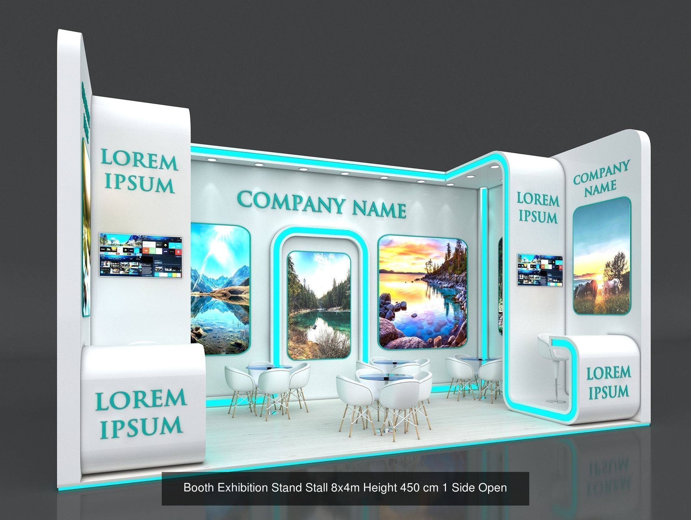 50 Exhibition Stand Stall Booth 50 3D model  3D Model Collection_44