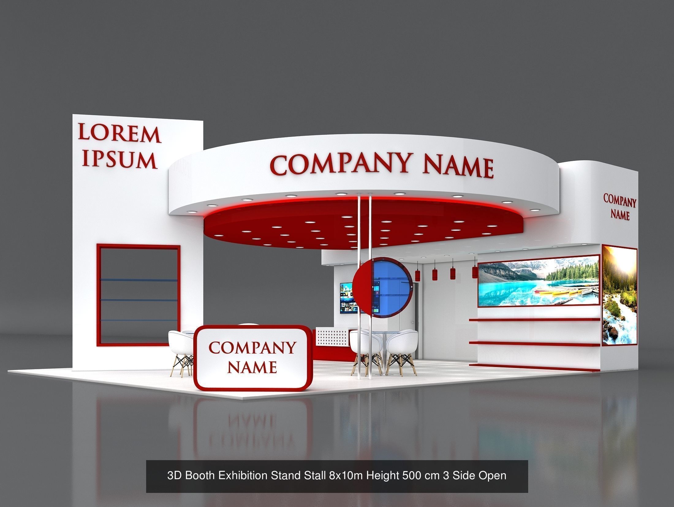 50 Exhibition Stand Stall Booth 50 3D model  3D Model Collection_20
