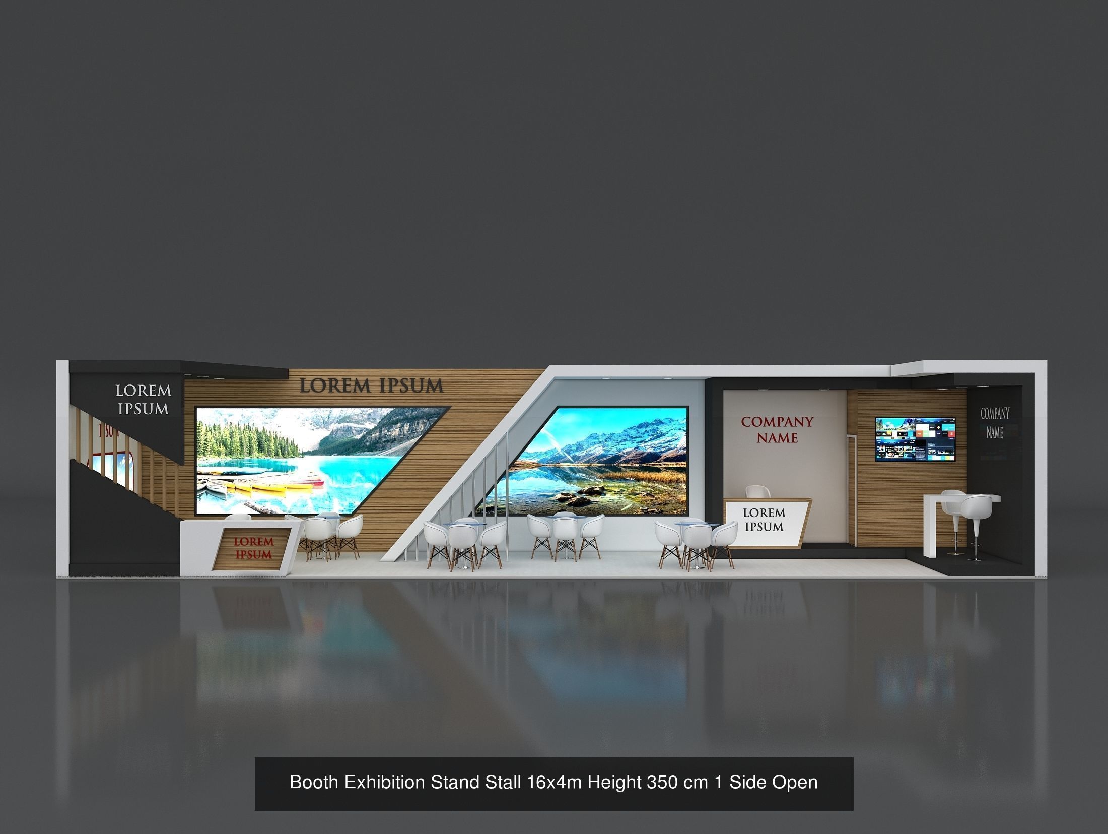 50 Exhibition Stand Stall Booth 50 3D model  3D Model Collection_29