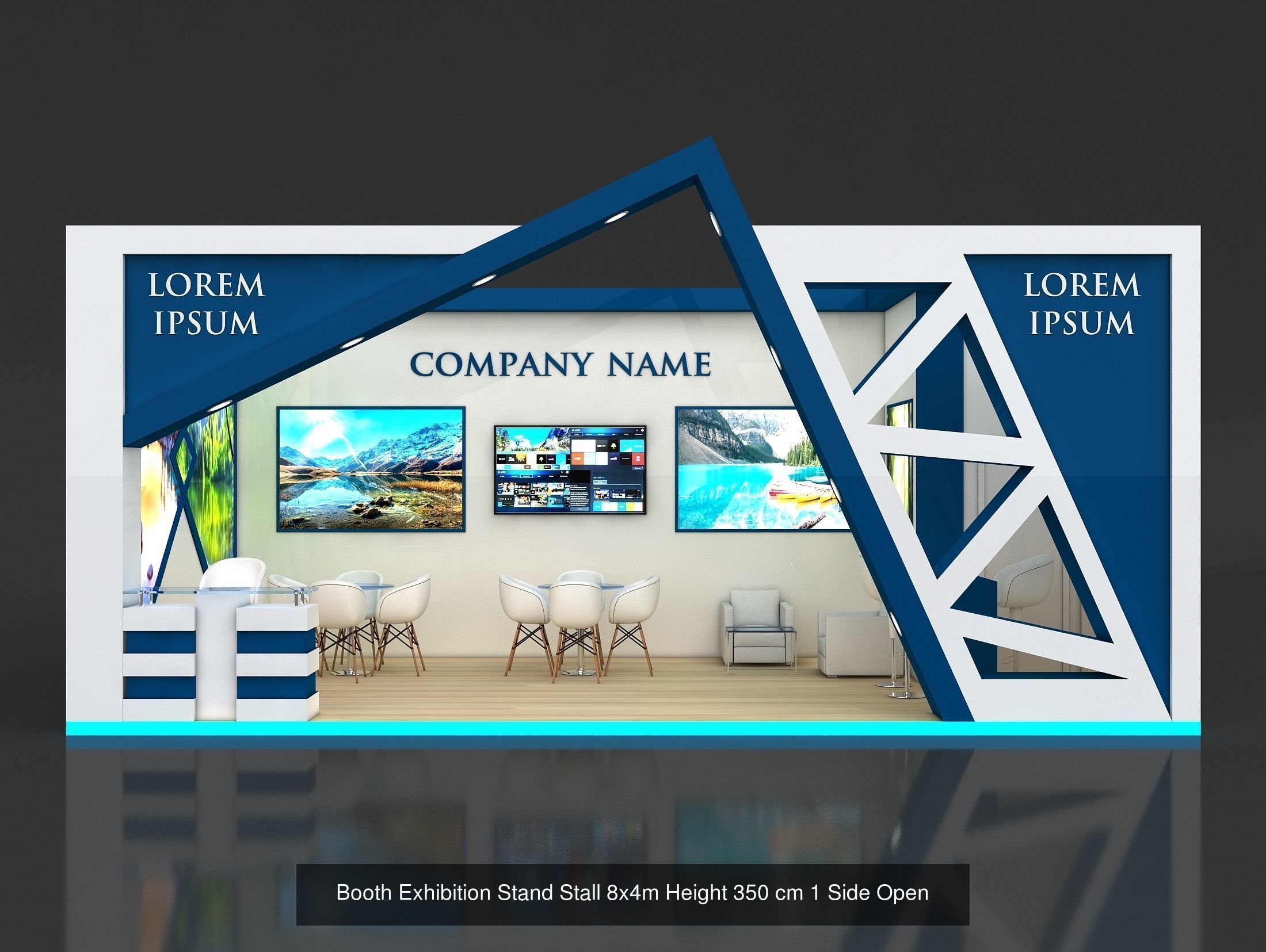 50 Exhibition Stand Stall Booth 50 3D model  3D Model Collection_60