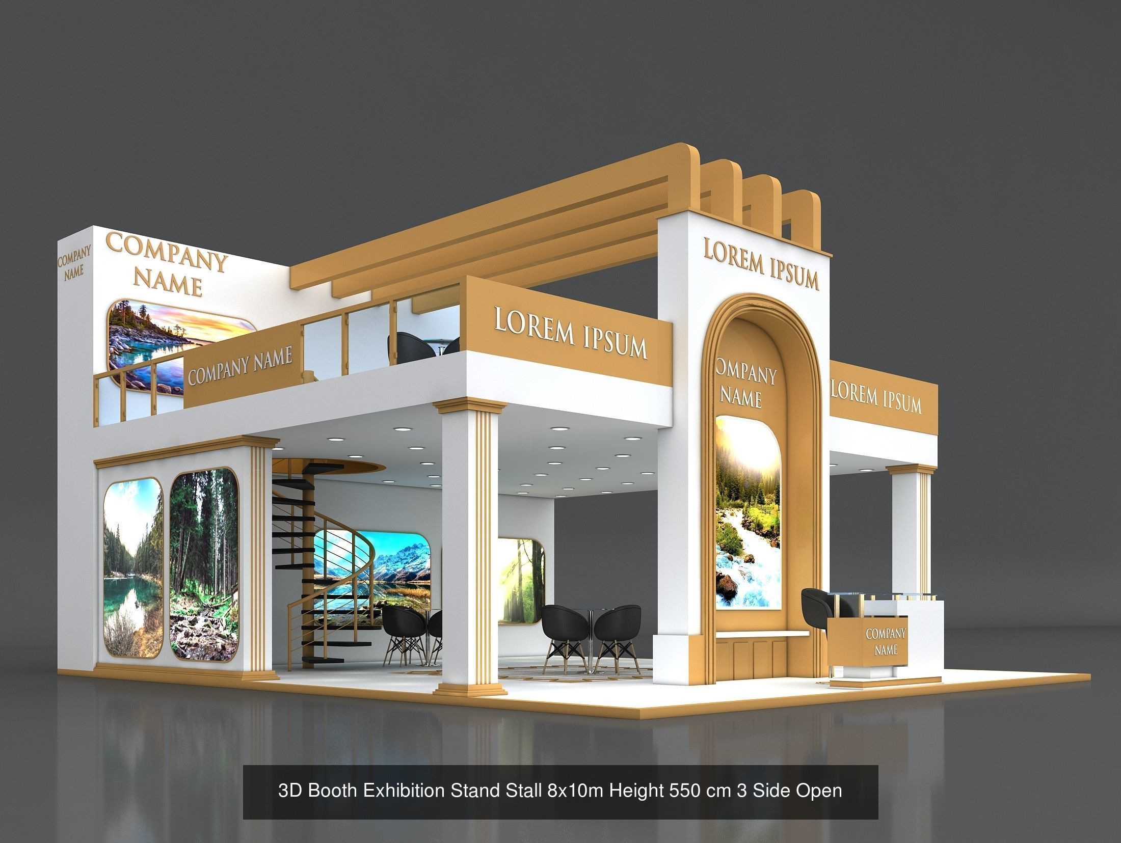 50 Exhibition Stand Stall Booth 50 3D model  3D Model Collection_11