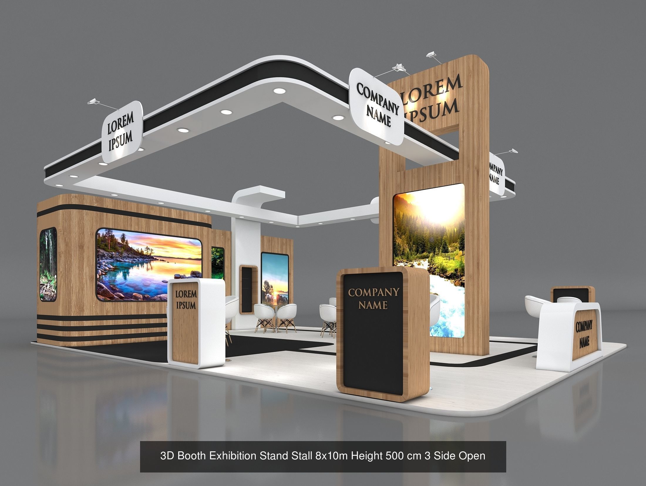 50 Exhibition Stand Stall Booth 50 3D model  3D Model Collection_13