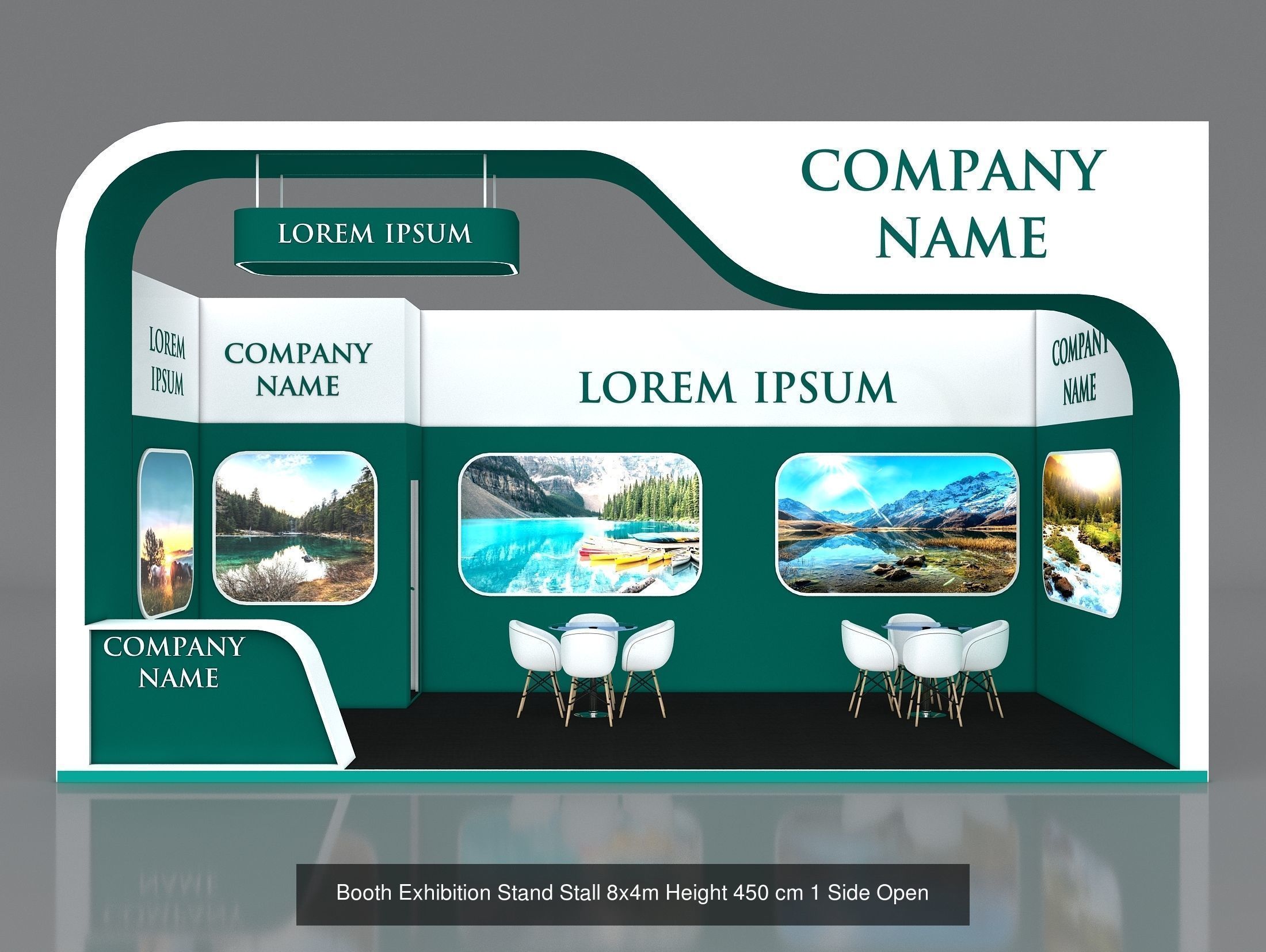 50 Exhibition Stand Stall Booth 50 3D model  3D Model Collection_41