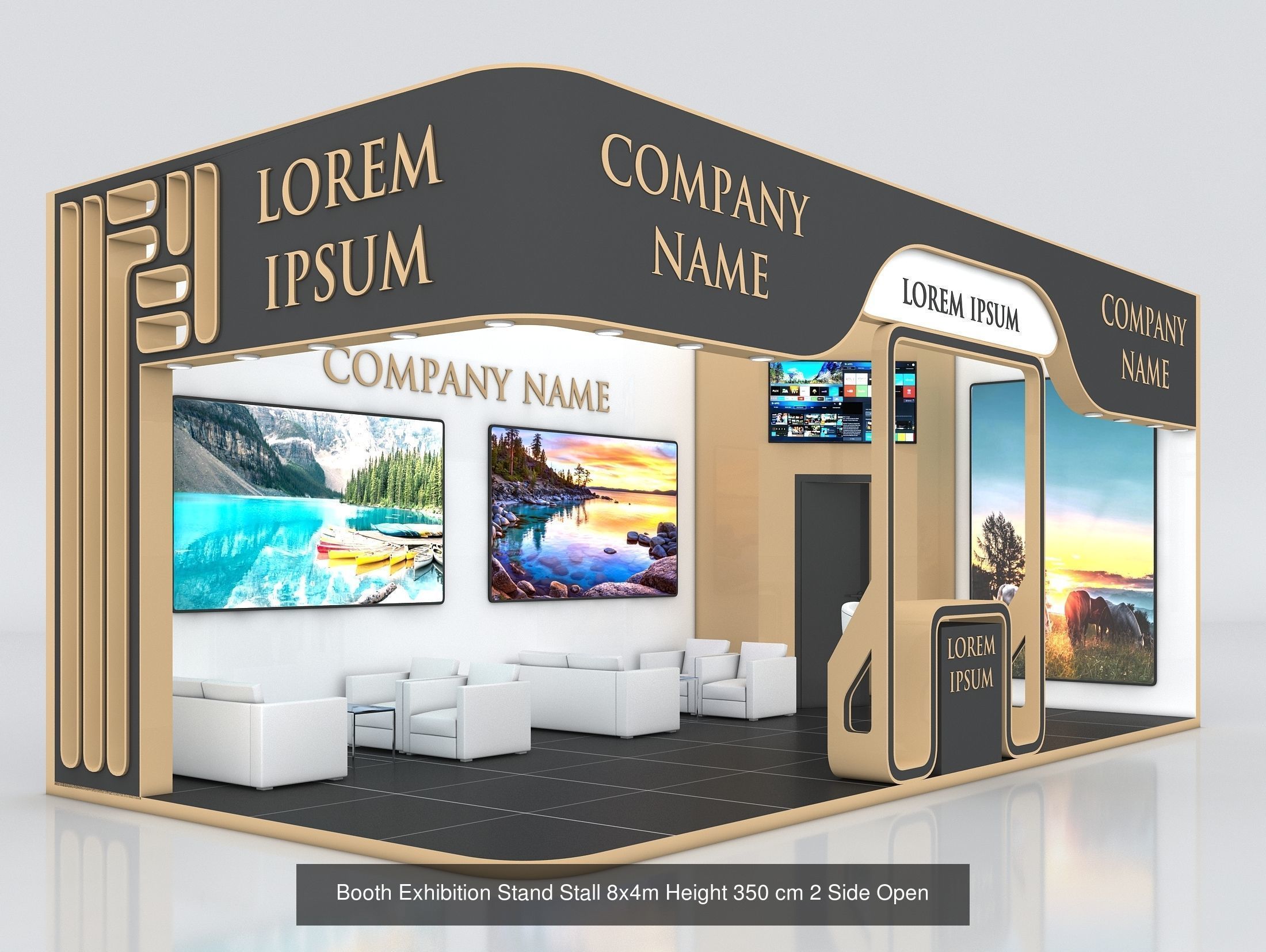 50 Exhibition Stand Stall Booth 50 3D model  3D Model Collection_38