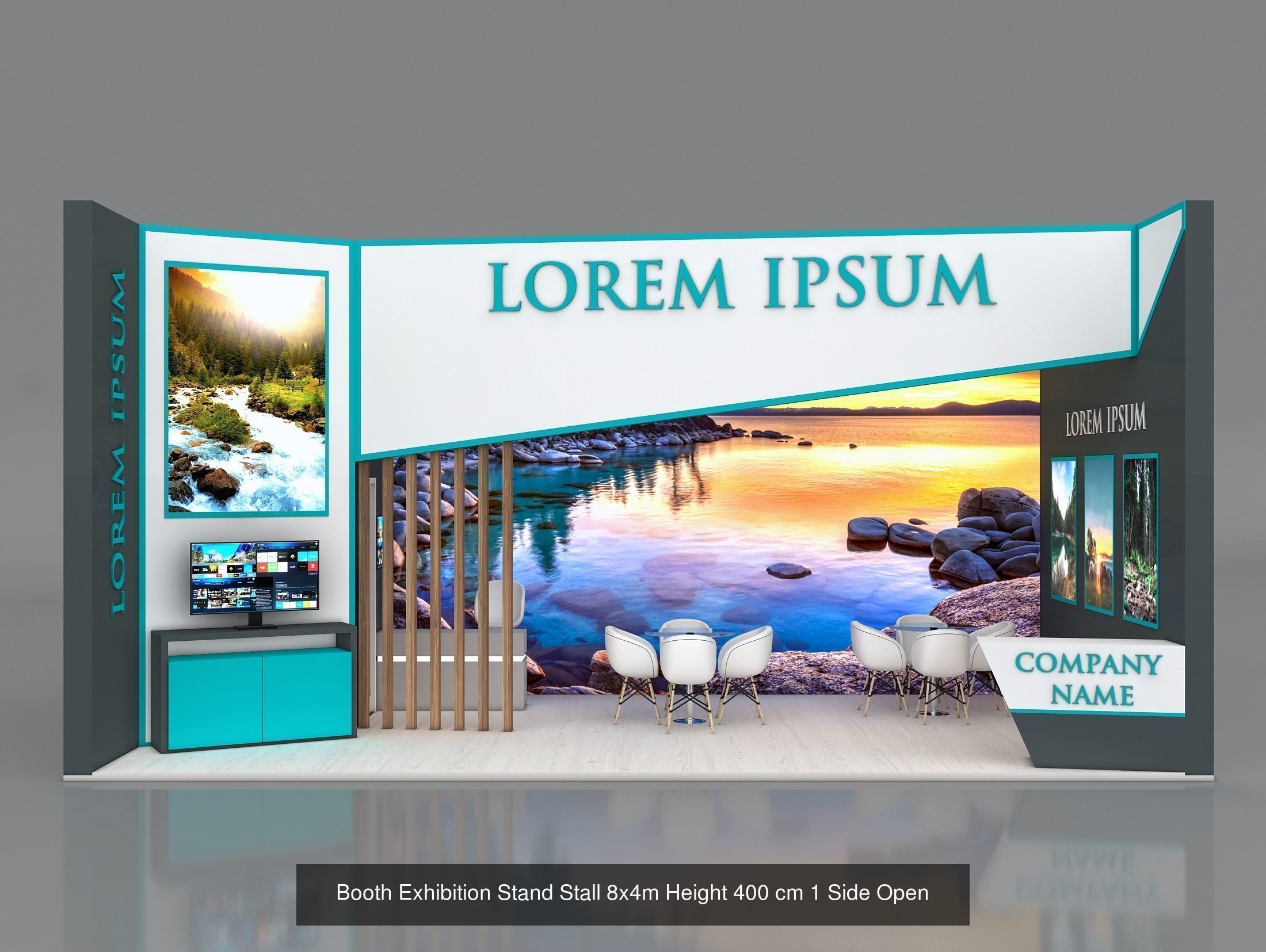 50 Exhibition Stand Stall Booth 50 3D model  3D Model Collection_57