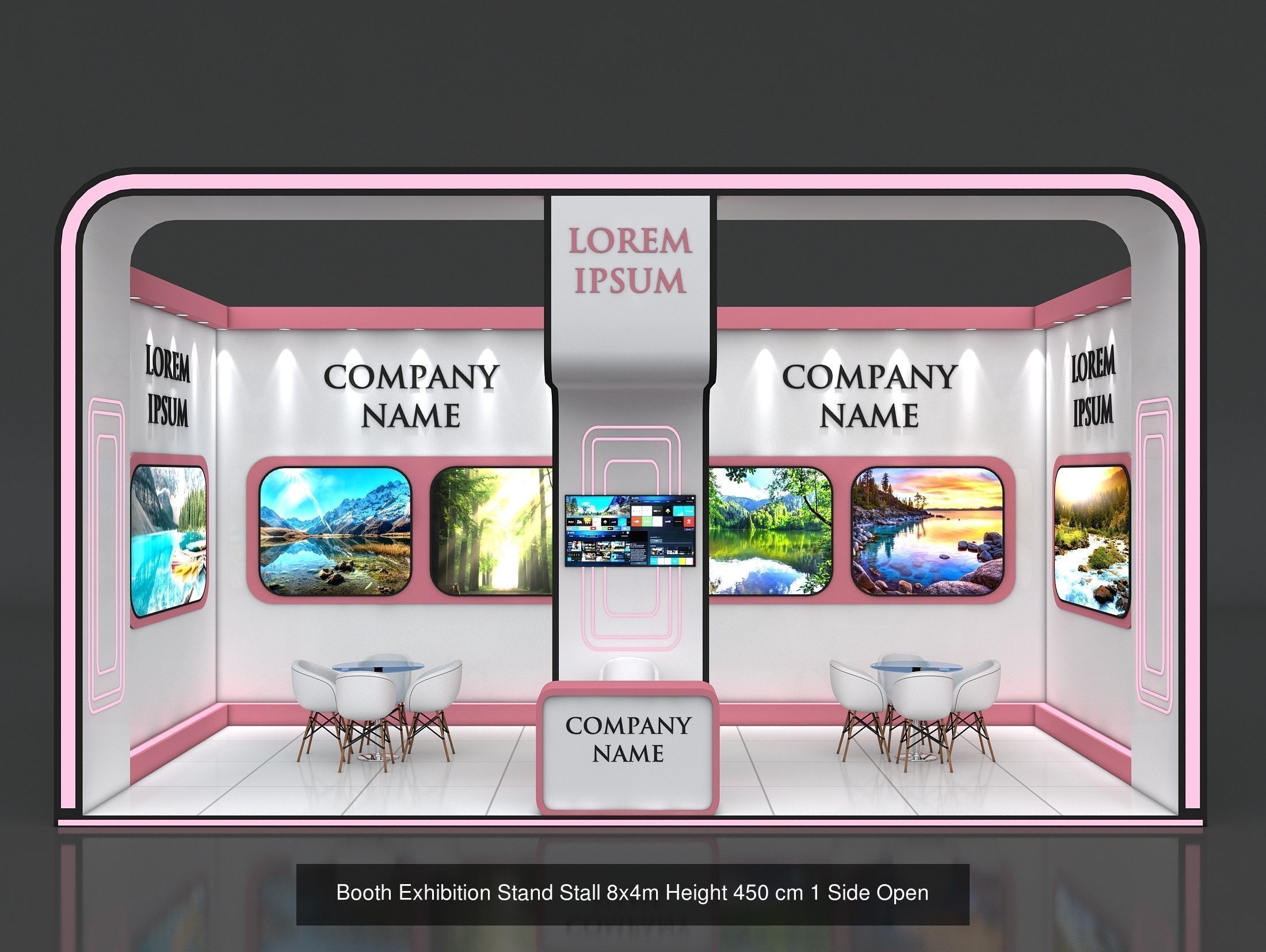 50 Exhibition Stand Stall Booth 50 3D model  3D Model Collection_42