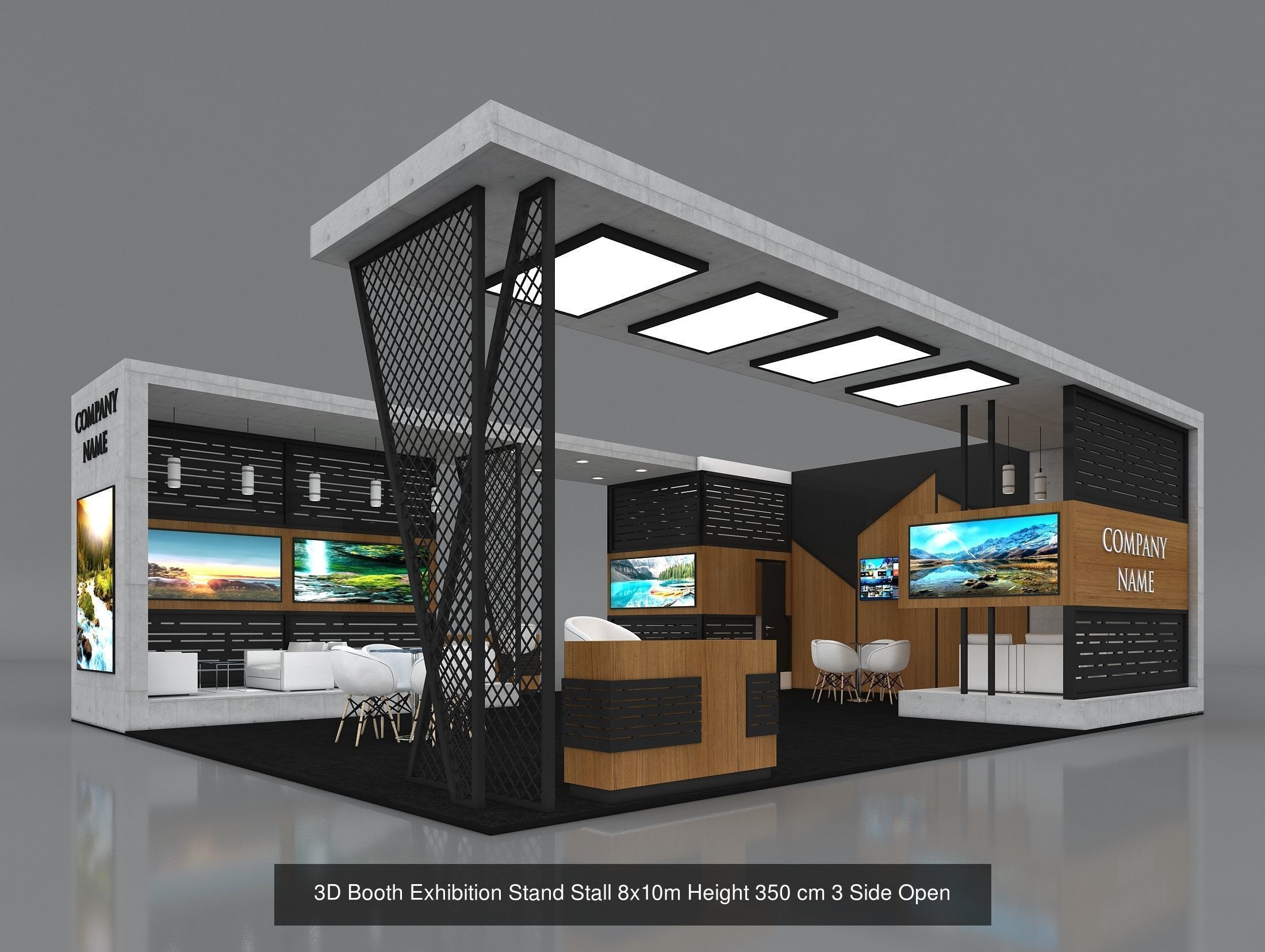 50 Exhibition Stand Stall Booth 50 3D model  3D Model Collection_17