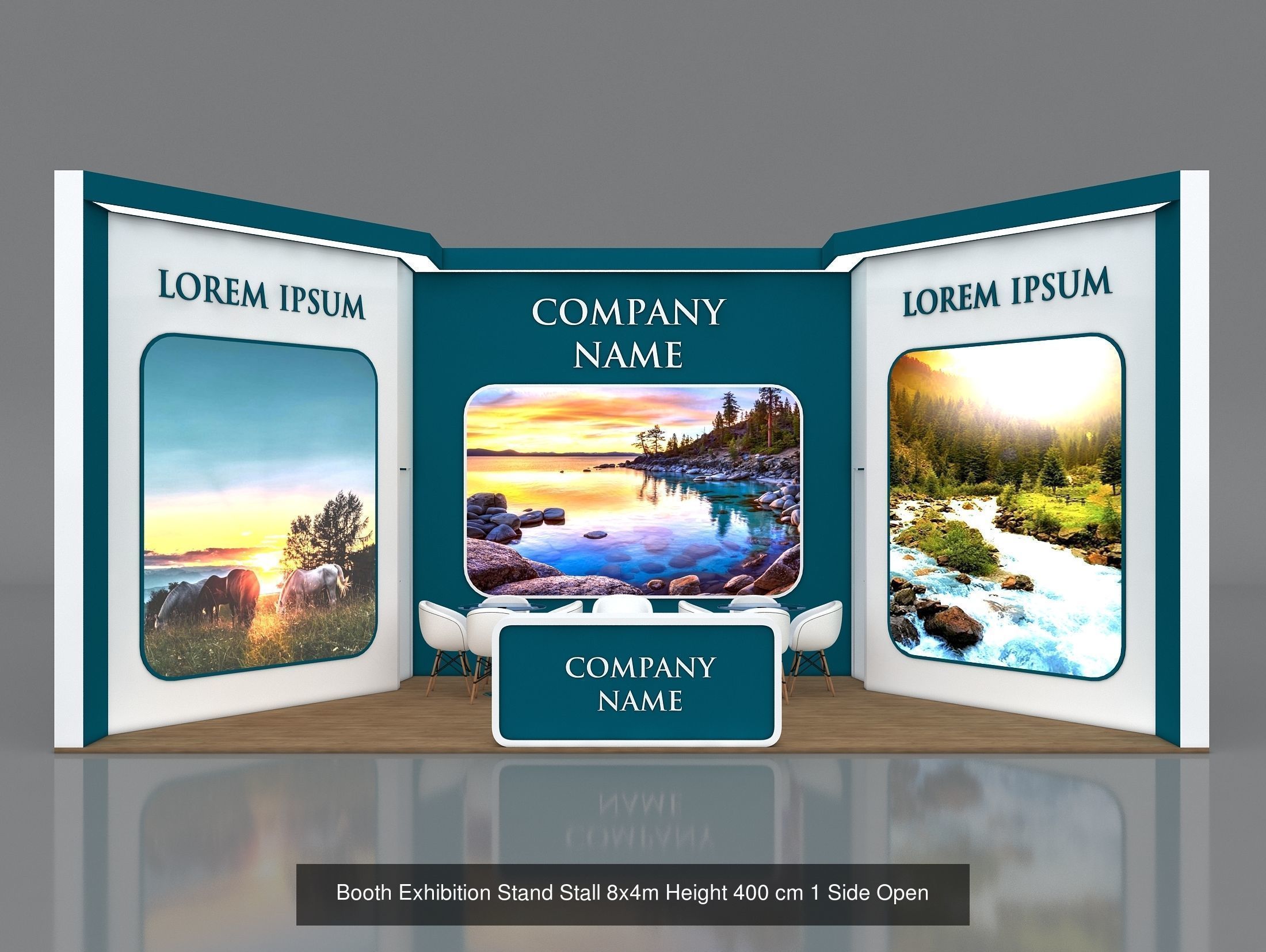 50 Exhibition Stand Stall Booth 50 3D model  3D Model Collection_46