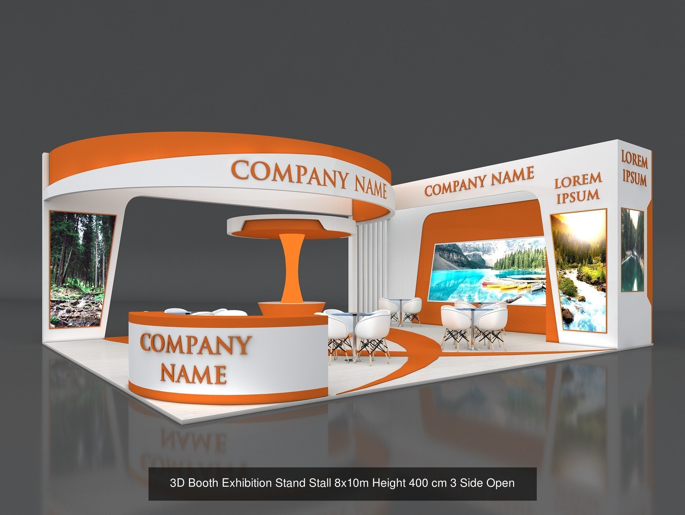 50 Exhibition Stand Stall Booth 50 3D model  3D Model Collection_18