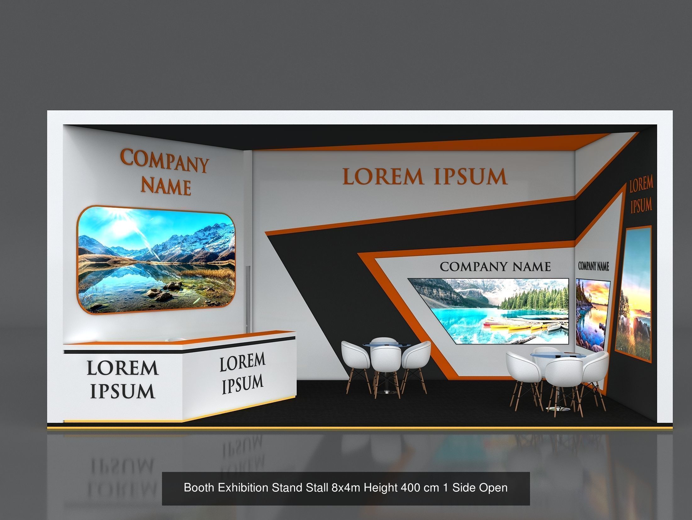 50 Exhibition Stand Stall Booth 50 3D model  3D Model Collection_43