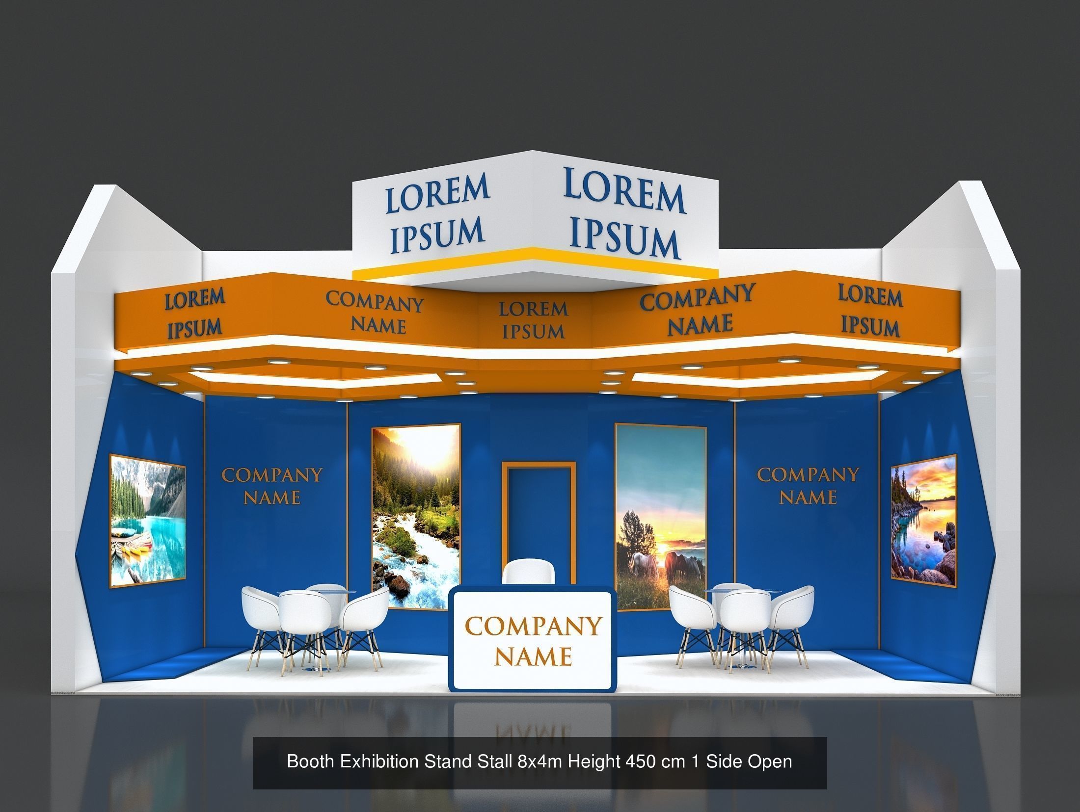 50 Exhibition Stand Stall Booth 50 3D model  3D Model Collection_51