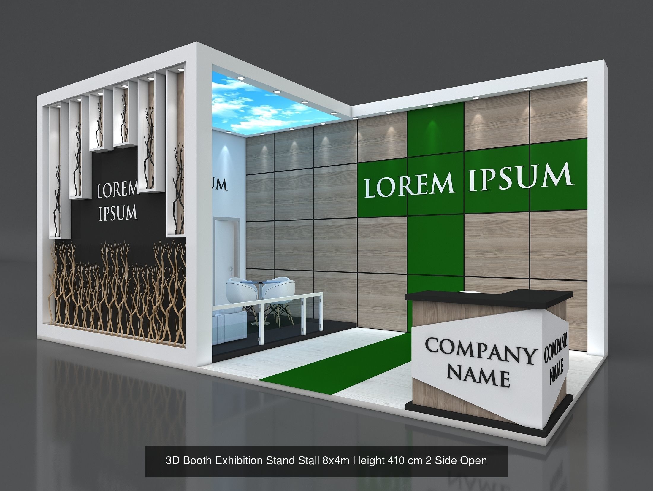 50 Exhibition Stand Stall Booth 50 3D model  3D Model Collection_35