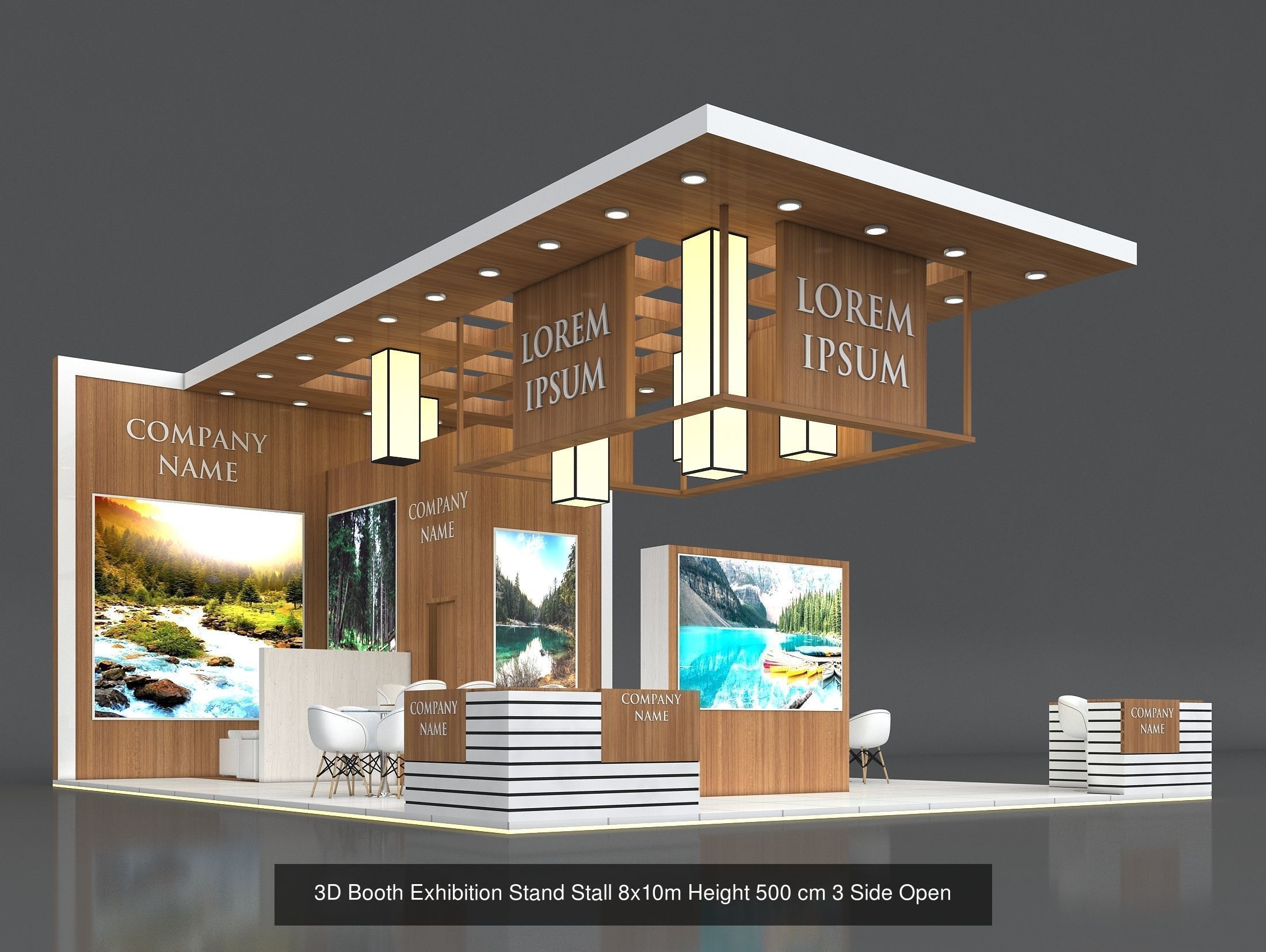 50 Exhibition Stand Stall Booth 50 3D model  3D Model Collection_15