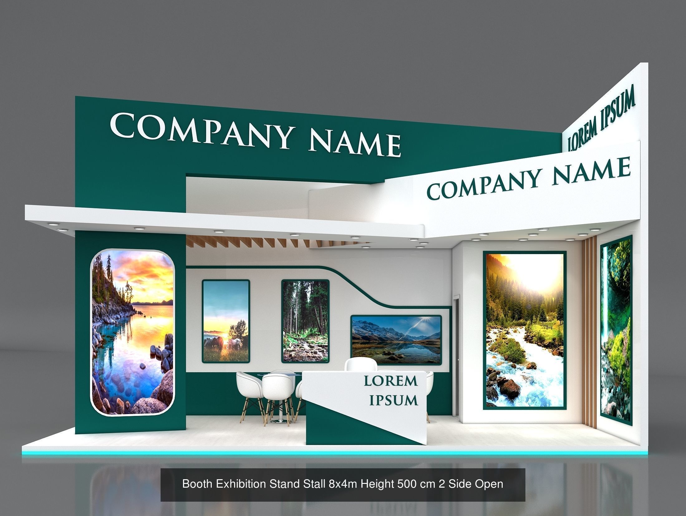 50 Exhibition Stand Stall Booth 50 3D model  3D Model Collection_37