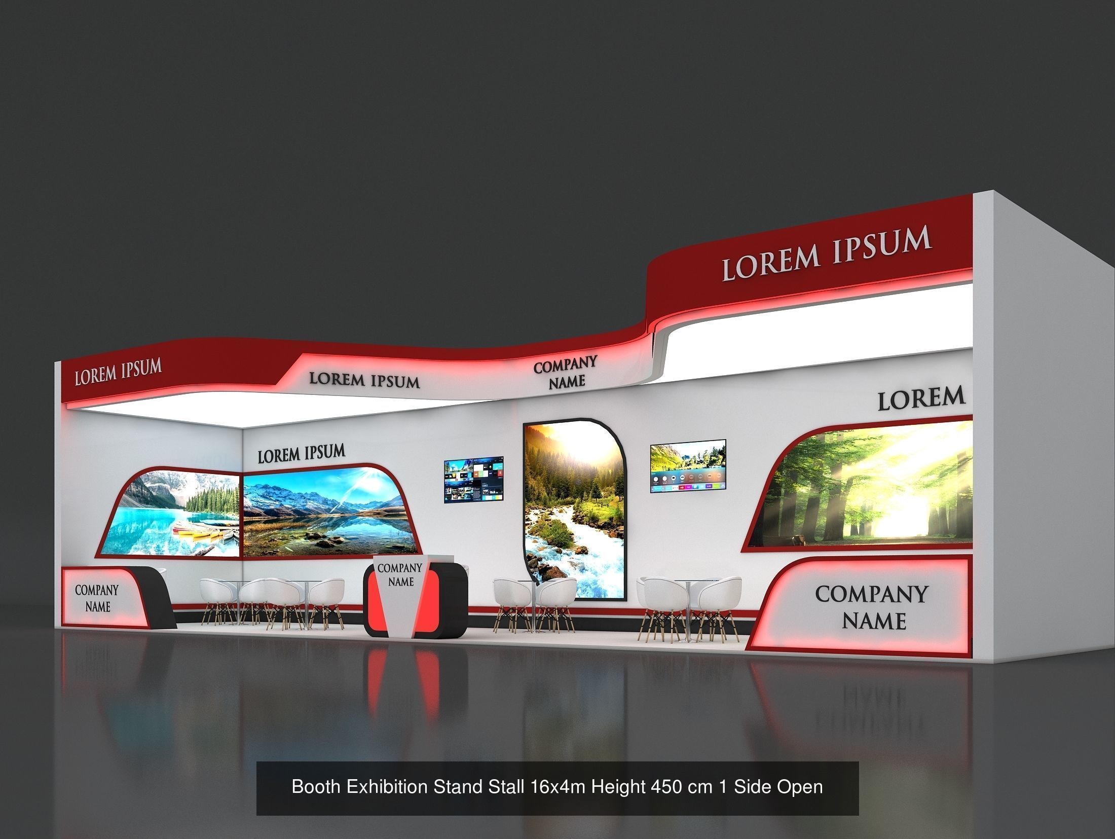 50 Exhibition Stand Stall Booth 50 3D model  3D Model Collection_30