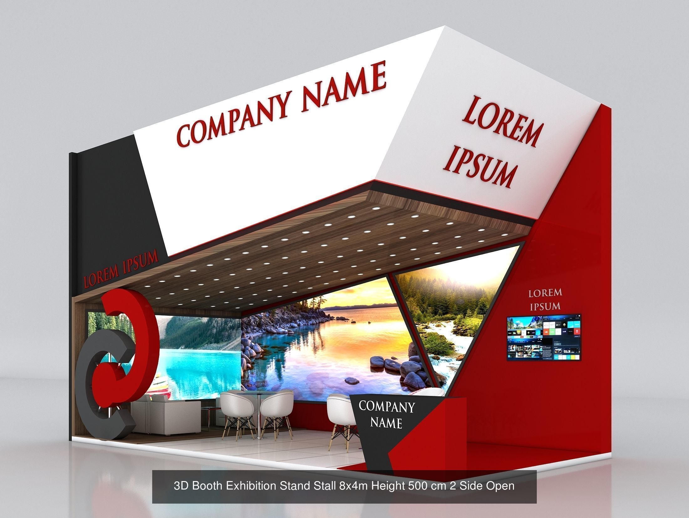 50 Exhibition Stand Stall Booth 50 3D model  3D Model Collection_34