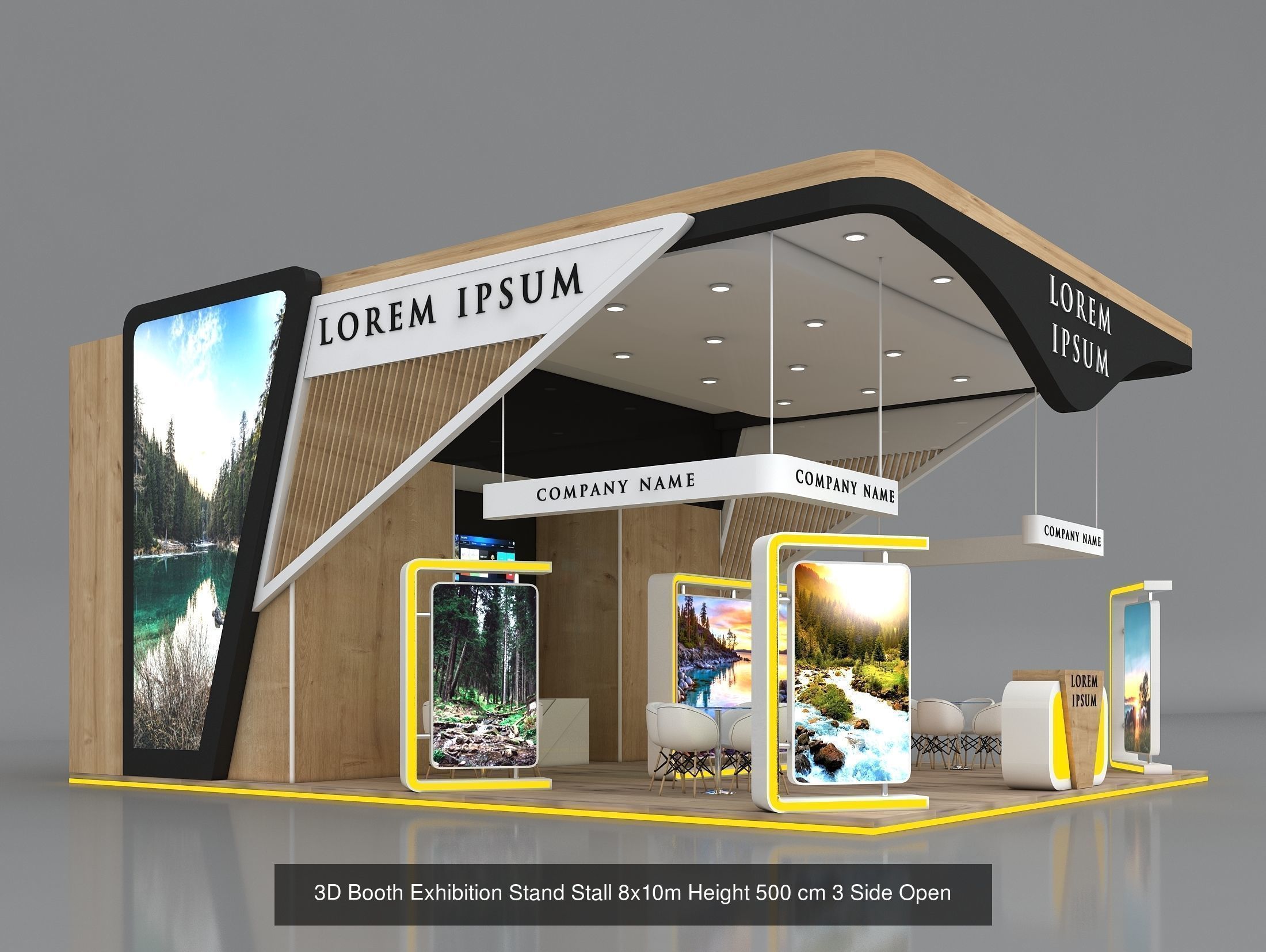 50 Exhibition Stand Stall Booth 50 3D model  3D Model Collection_14