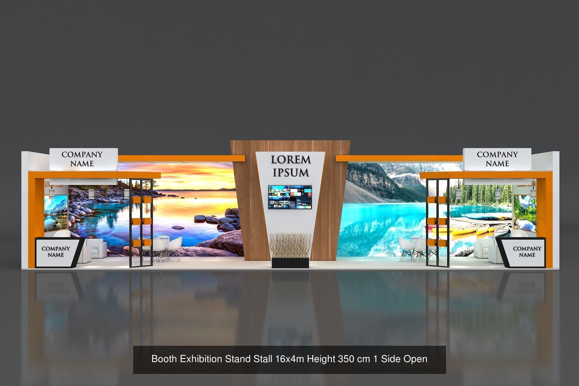 50 Exhibition Stand Stall Booth 50 3D model  3D Model Collection_26