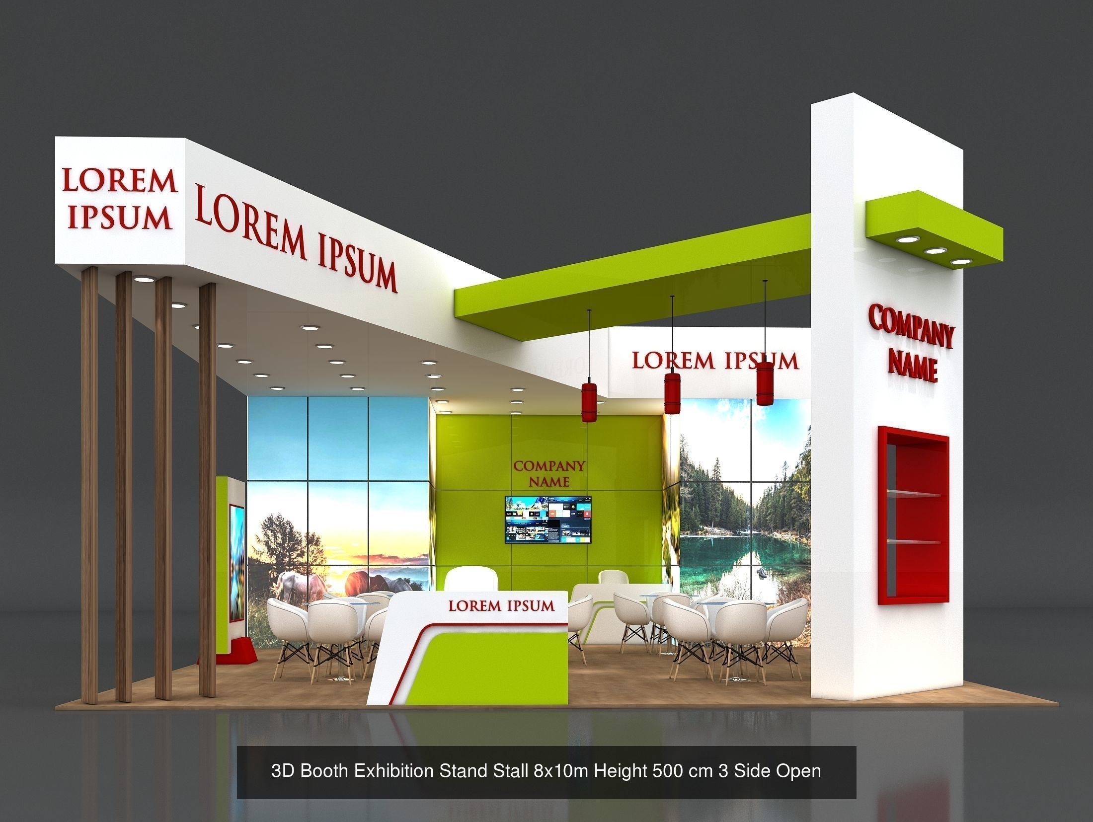 50 Exhibition Stand Stall Booth 50 3D model  3D Model Collection_16