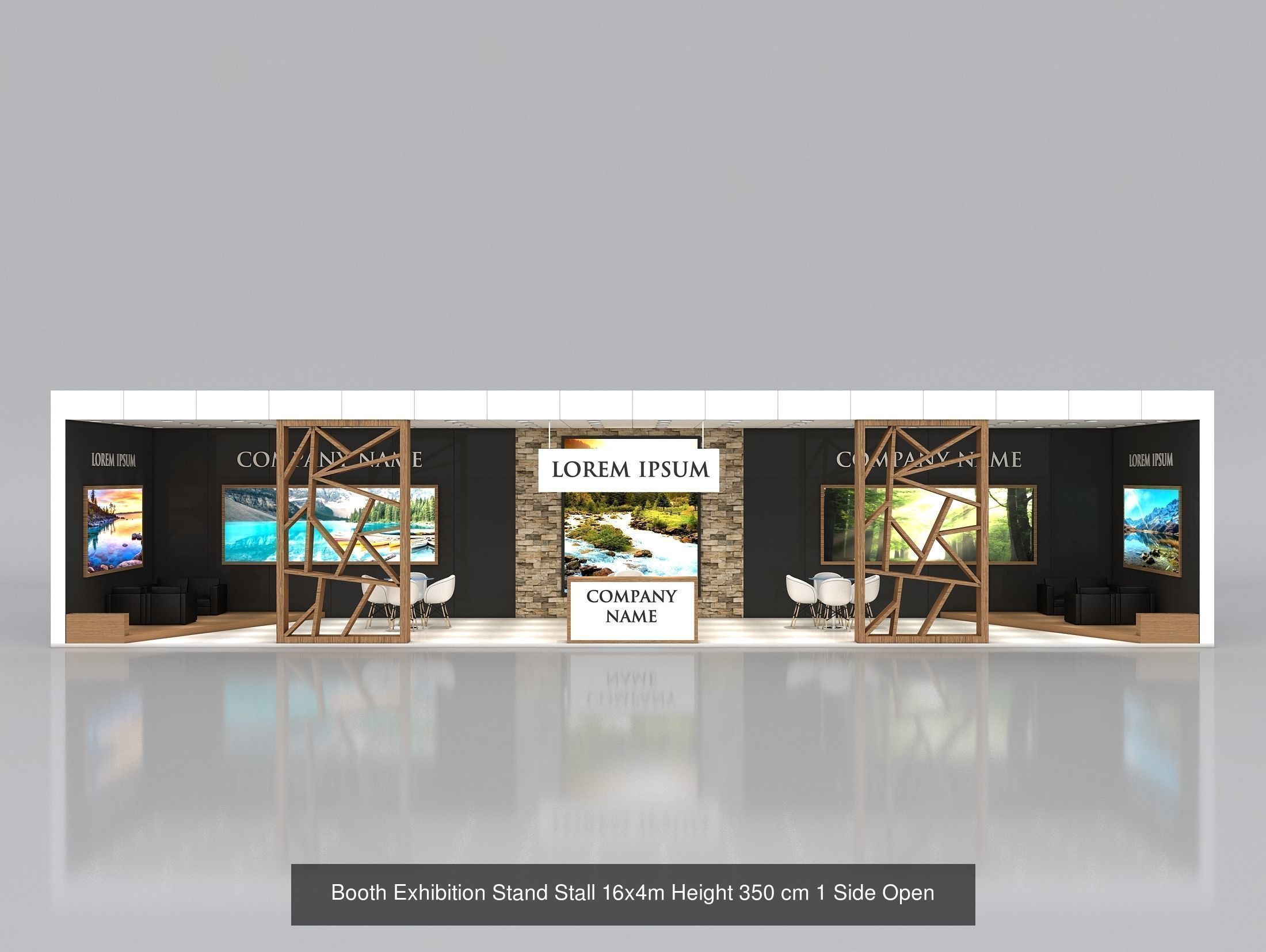 50 Exhibition Stand Stall Booth 50 3D model  3D Model Collection_21