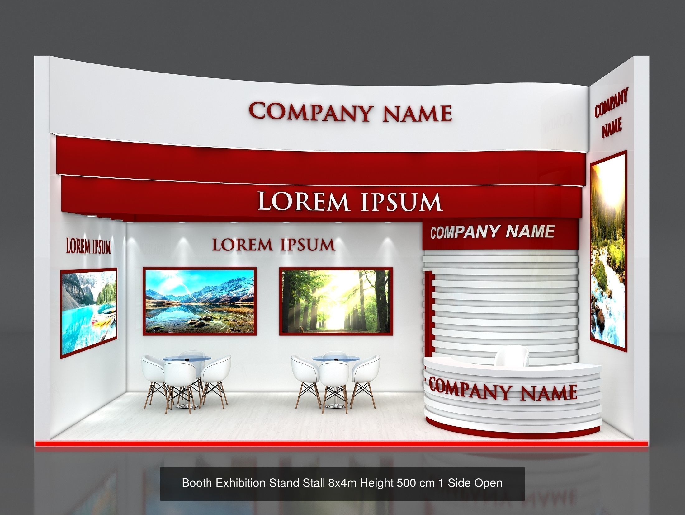 50 Exhibition Stand Stall Booth 50 3D model  3D Model Collection_58