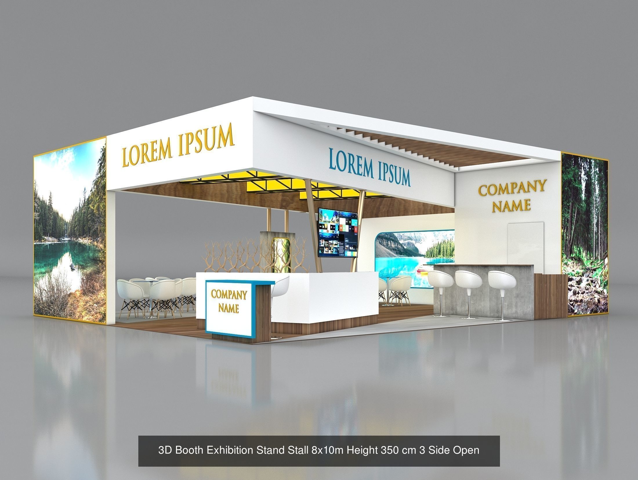 50 Exhibition Stand Stall Booth 50 3D model  3D Model Collection_12