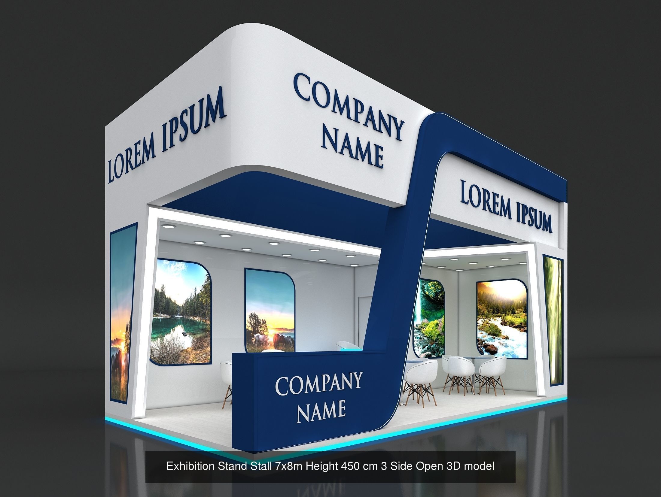 50 Exhibition Stand Stall Booth 50 3D model  3D Model Collection_36