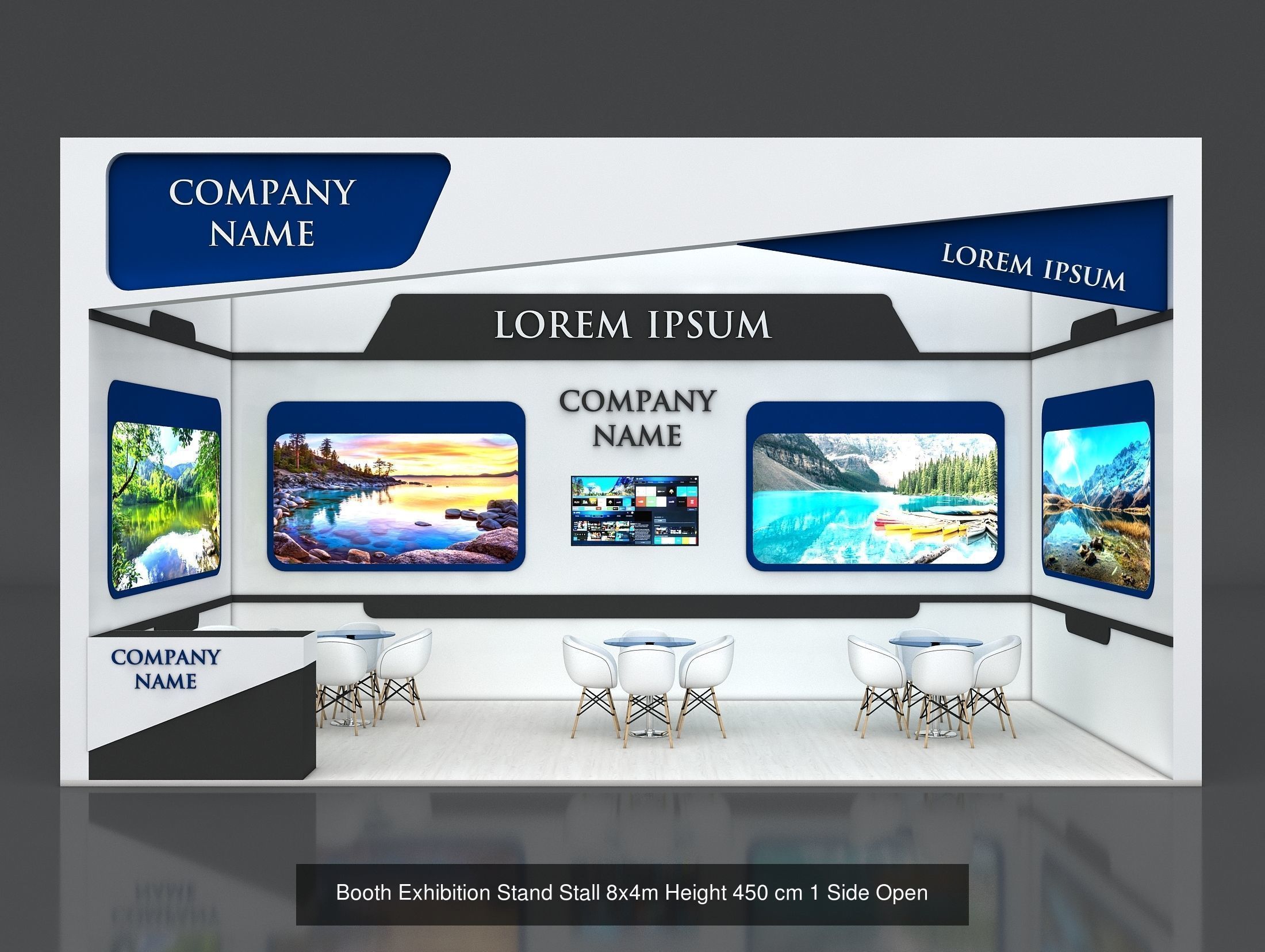 50 Exhibition Stand Stall Booth 50 3D model  3D Model Collection_47