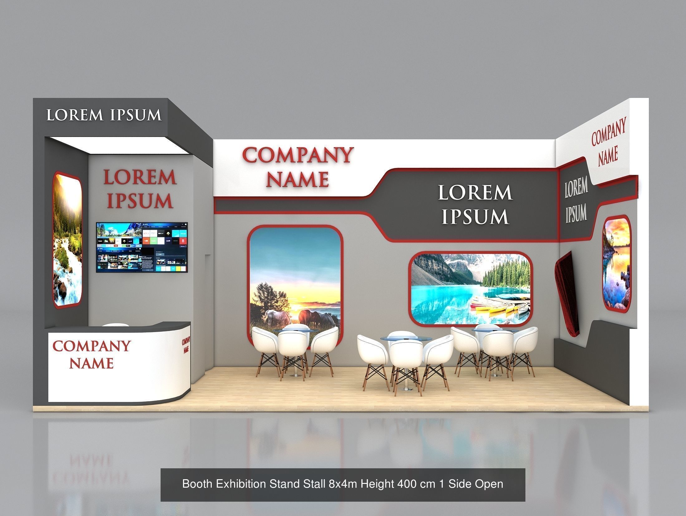 50 Exhibition Stand Stall Booth 50 3D model  3D Model Collection_49