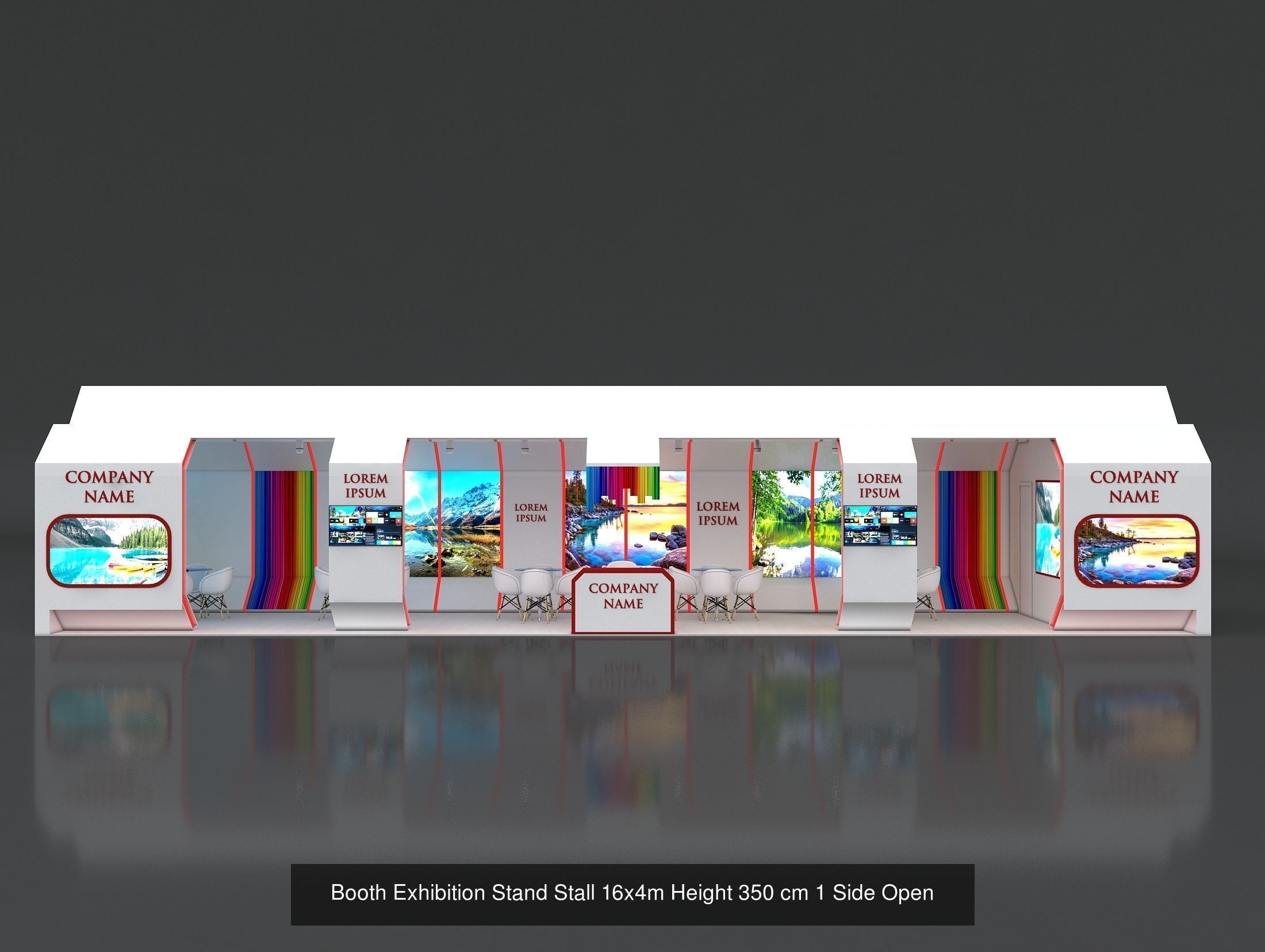 50 Exhibition Stand Stall Booth 50 3D model  3D Model Collection_27