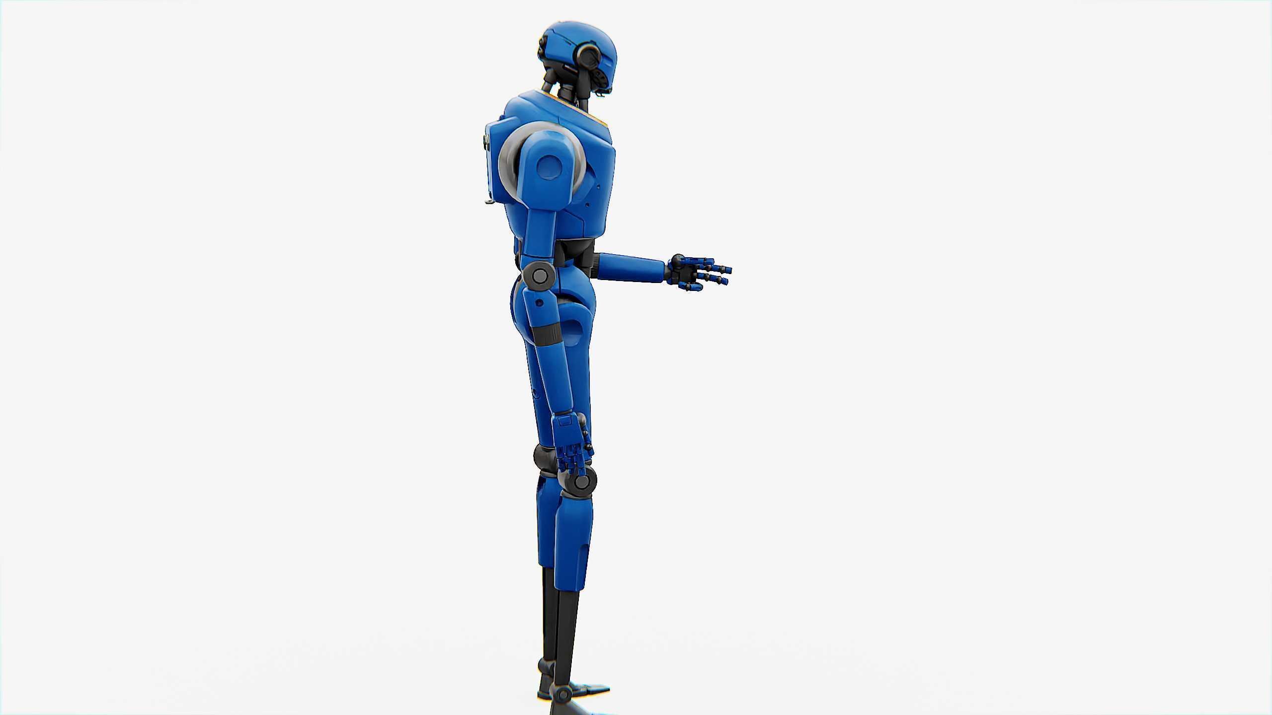 IMPERIAL PROTOCOL DROID V-2   RIGGED 3D model_5