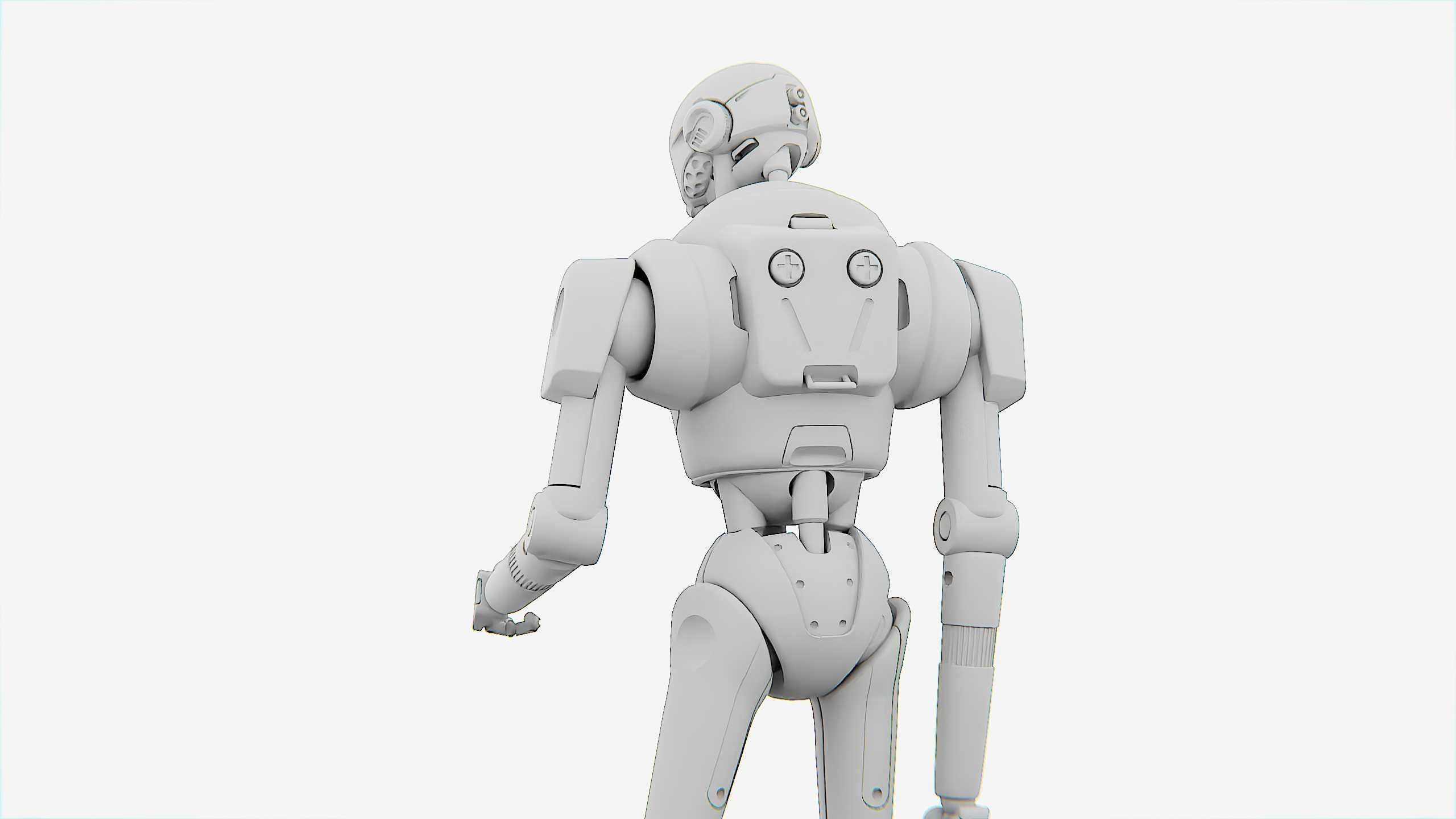 IMPERIAL PROTOCOL DROID V-2   RIGGED 3D model_33