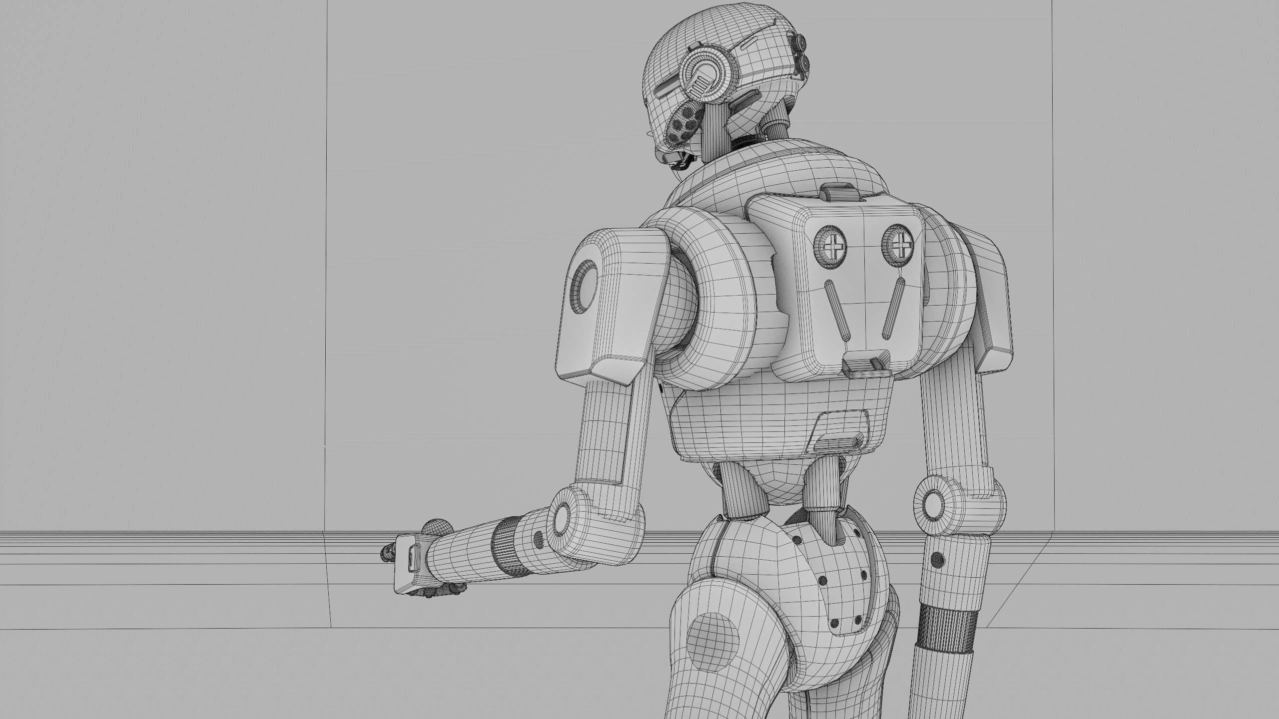 IMPERIAL PROTOCOL DROID V-2   RIGGED 3D model_38