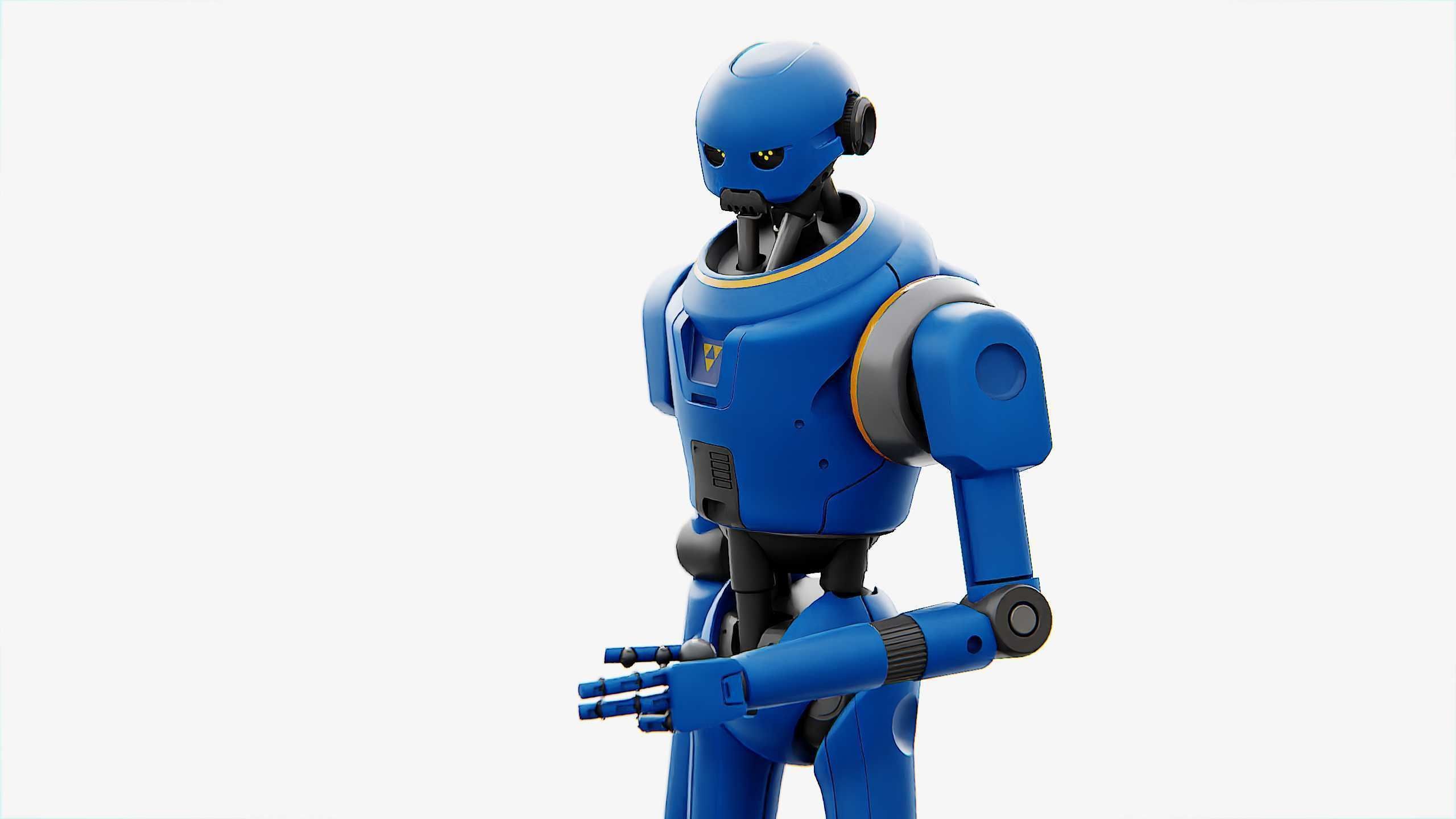 IMPERIAL PROTOCOL DROID V-2   RIGGED 3D model_10